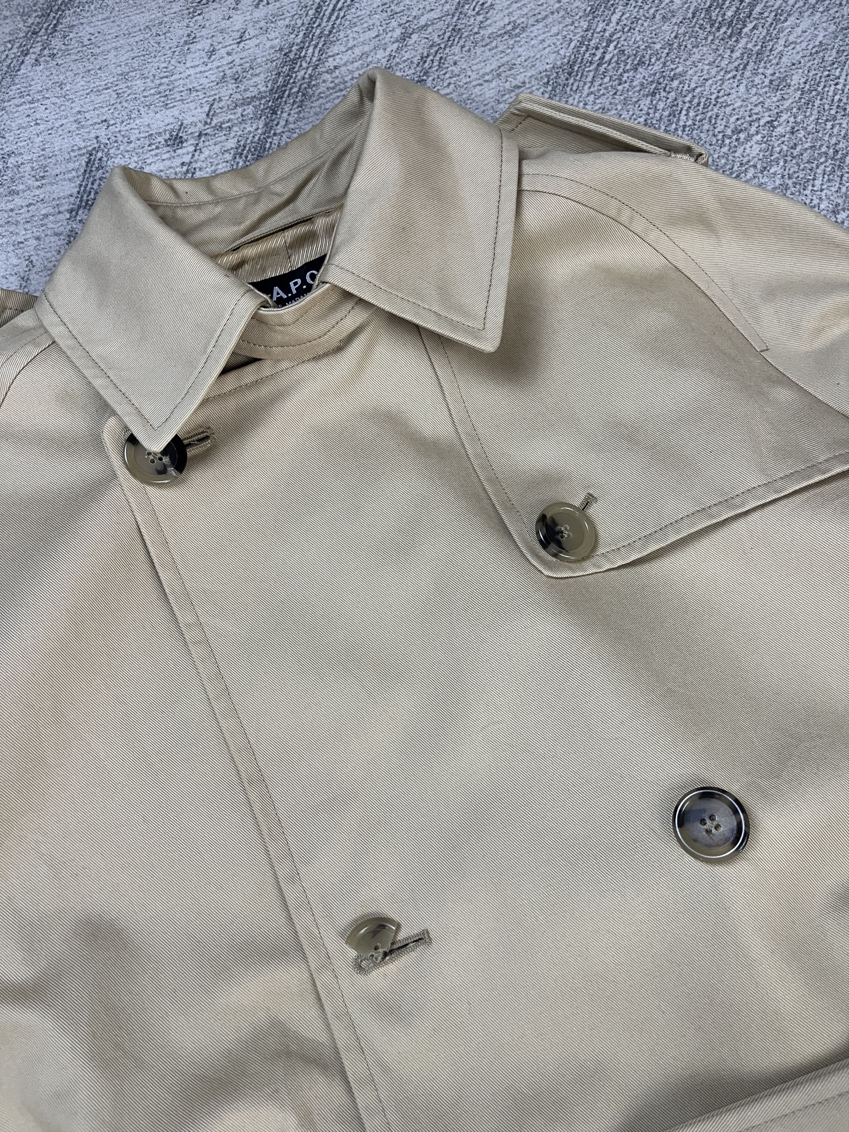 A.P.C. A.P.C Beige Trench Coat Made in Bulgaria Size US S / EU 44-46 / 1 - 10 Thumbnail