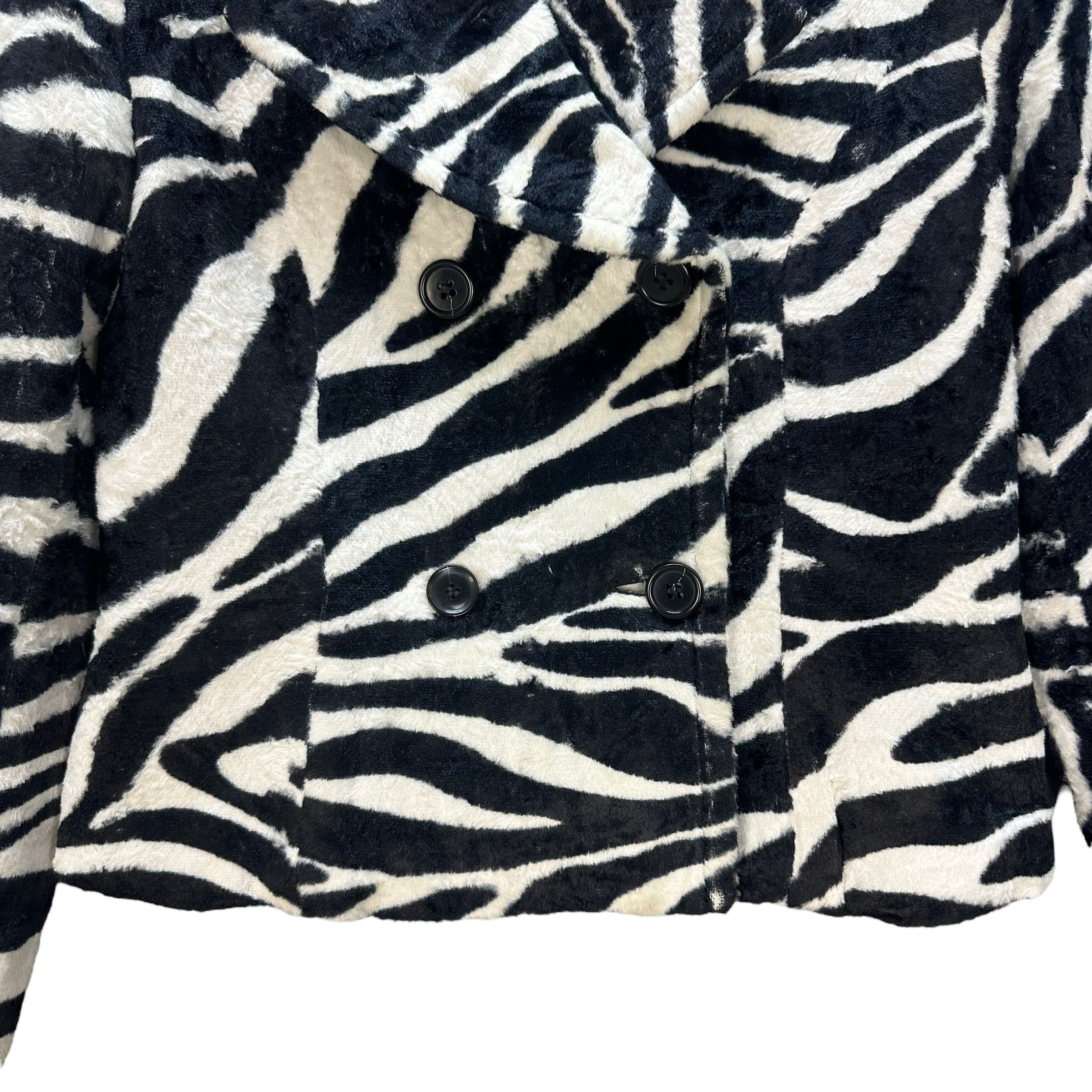 Japanese Brand RA DIEUX DIEUSE ZEBRA CROP JACKET #8470-010 Size S / US 4 / IT 40 - 3 Thumbnail