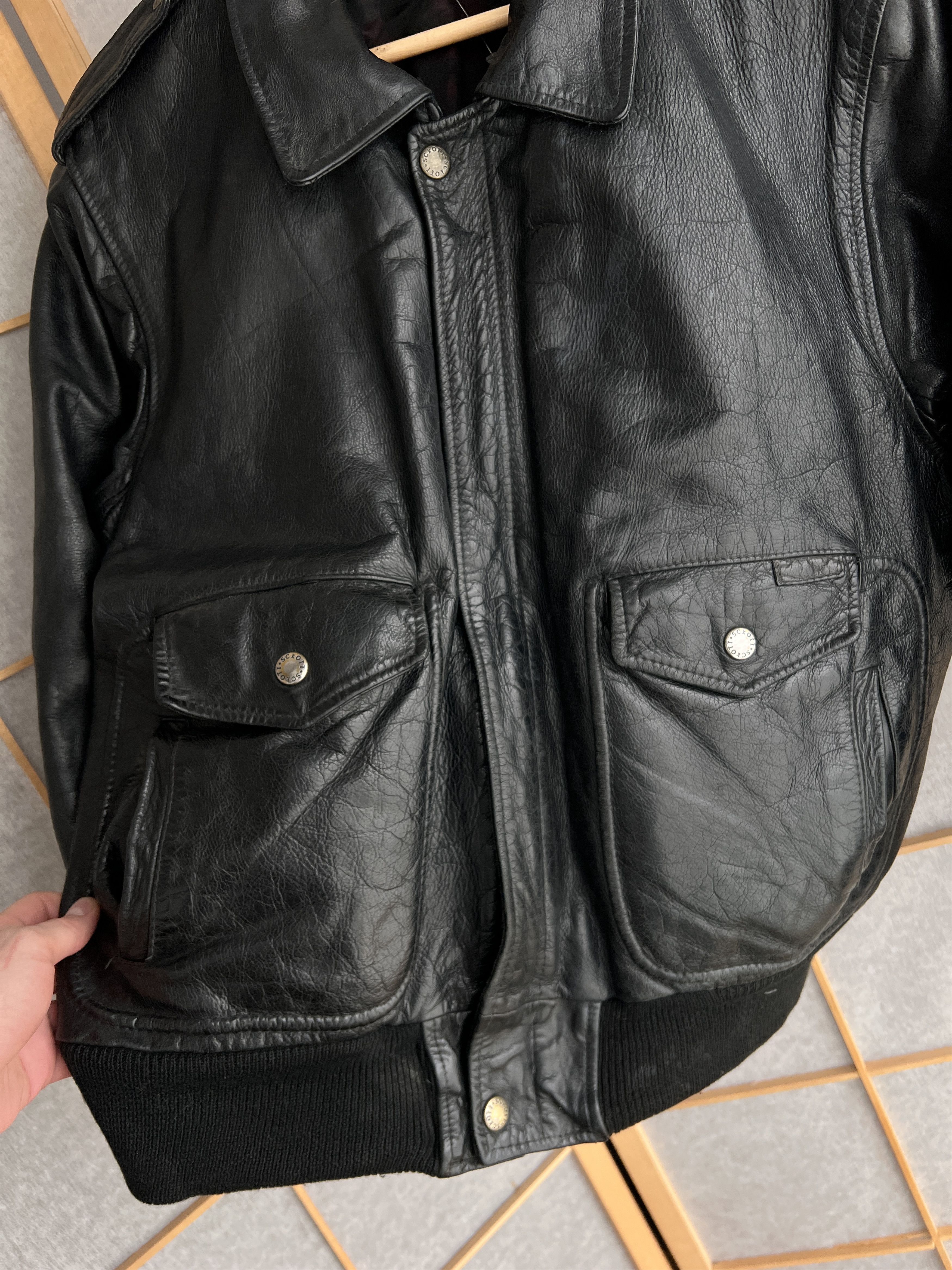 Diesel VTG Schott Avirex style leather bomber jacket US army flyer Size US M / EU 48-50 / 2 - 6 Thumbnail