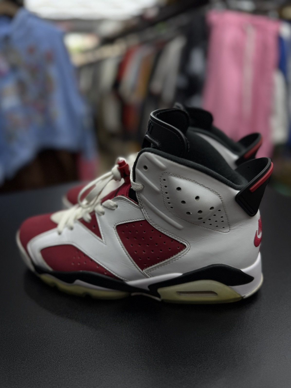 Jordan Brand × Nike Jordan 6 Carmine Size 9.5 Red White Pre Owned 🧼 Size US 9.5 / EU 42-43 - 6 Thumbnail
