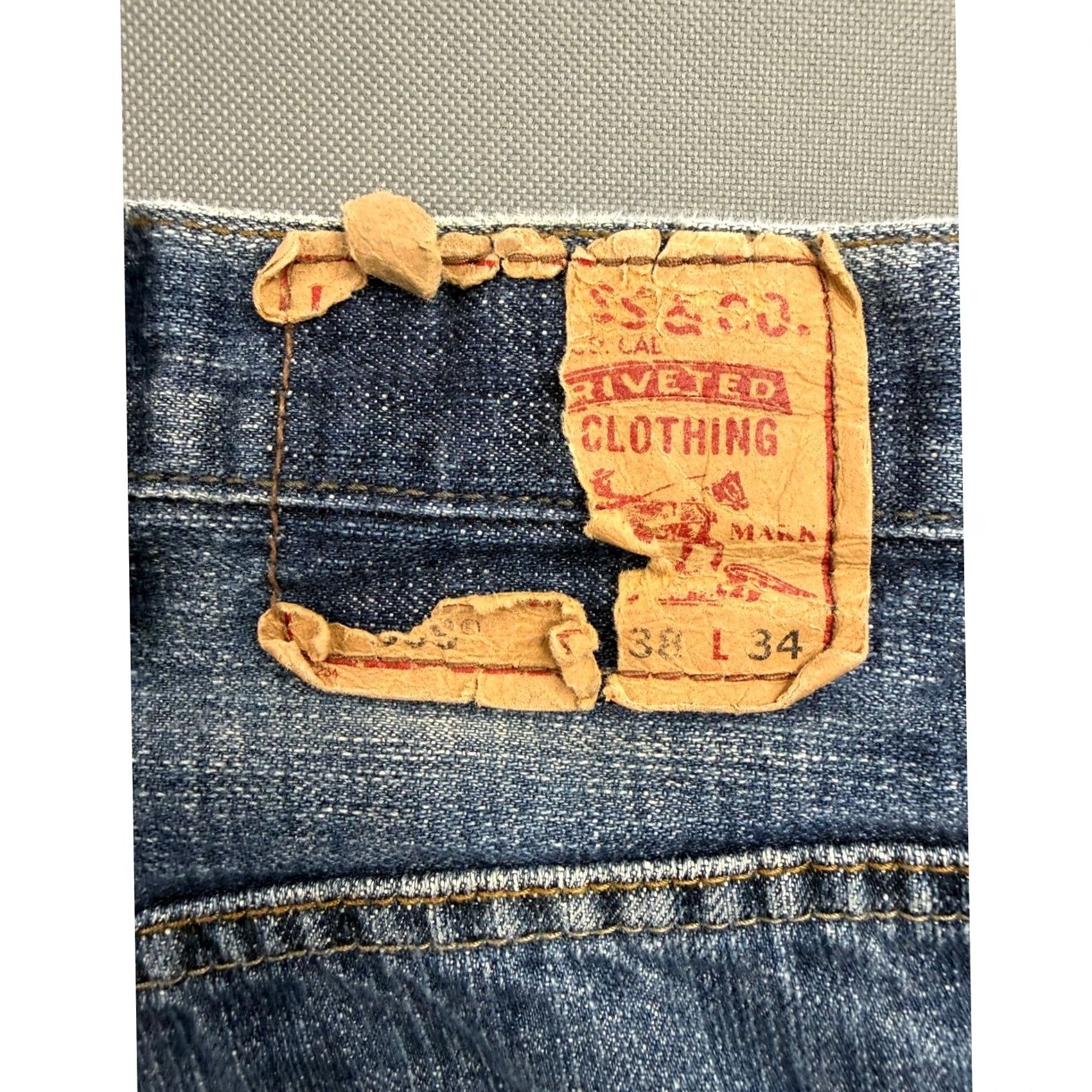 Levi's Levis 569 Loose Straight Jeans Mens Blue Denim Baggy Relaxed 38x34 Denim 5-Pocket Zip Fly Button Jeans Mens Slim? Size US 38 / EU 54 - 4 Thumbnail