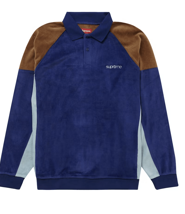 Supreme Paneled Velour L/S Polo-