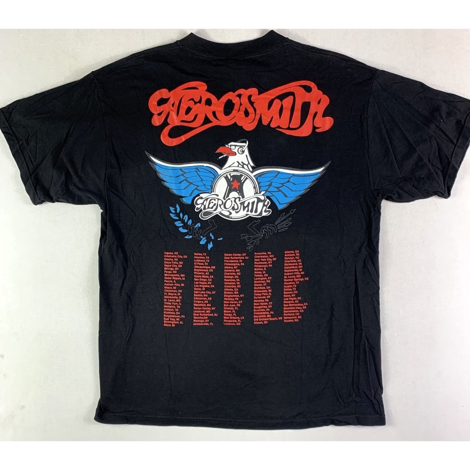 Aerosmith VINTAGE Aerosmith Shirt Men XL Get A Grip Concert Tour Black 1994 90s Rock Steven Tyler Giant by Tultex T-Shirt Size US XL / EU 56 / 4 - 8 Thumbnail