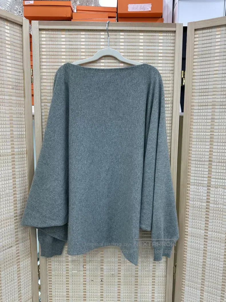 Hermes Hermes Pure cashmere bat gray sweater Size XS / US 0-2 / IT 36-38 - 2 Thumbnail