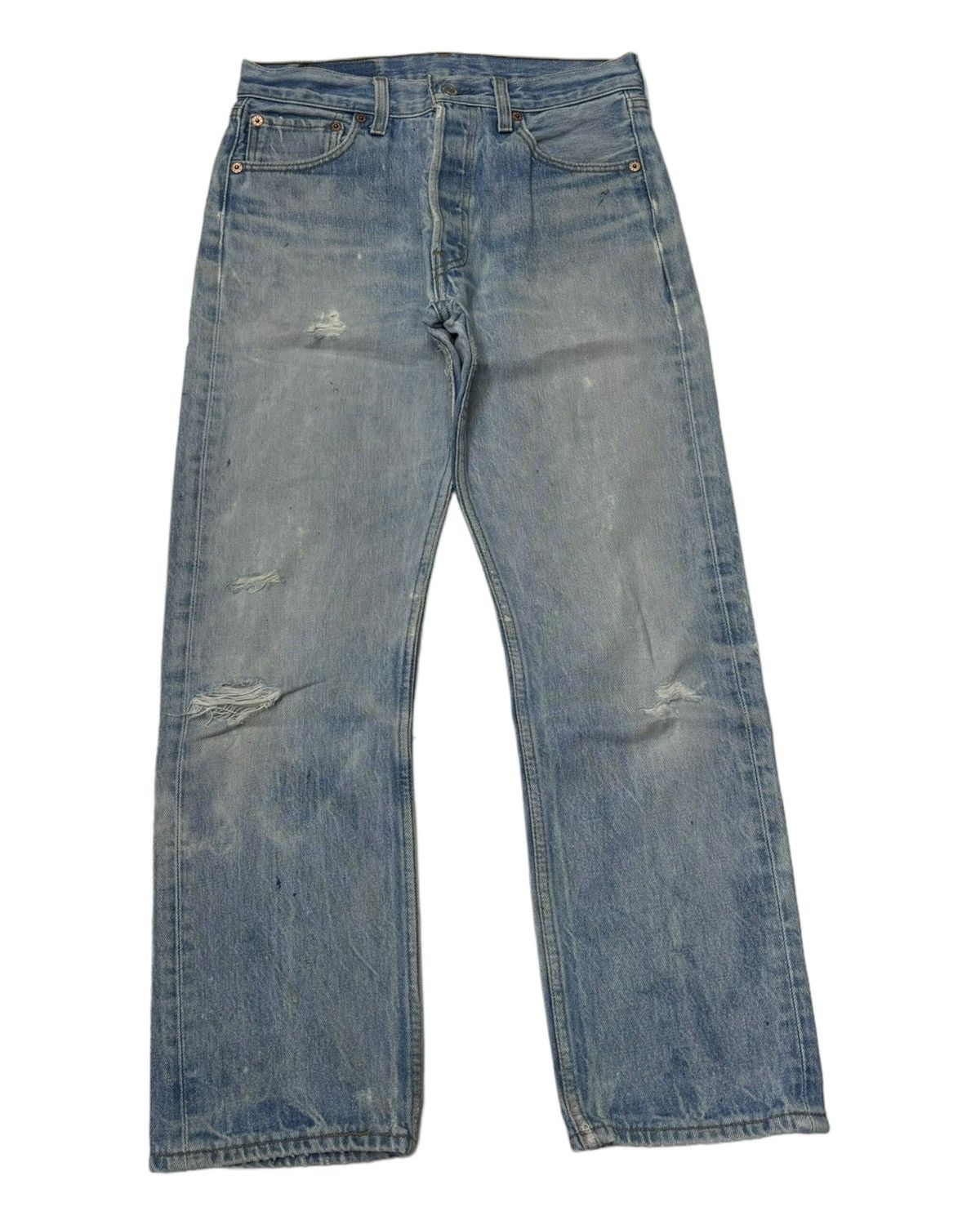 Levi's VINTAGE LEVIS 501xx STONE WASH BAGGY DISTRESS DENIM JEANS Size 29" - 7 Thumbnail