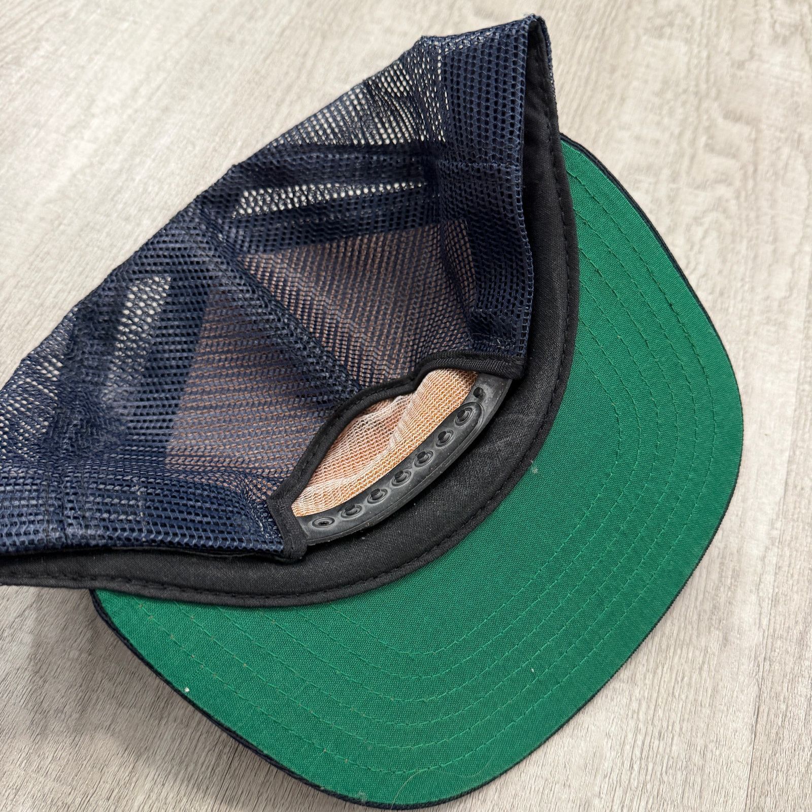 Vintage Vintage East Lansing Football Snapback Hat Blue 1995 Mesh Size ONE SIZE - 4 Thumbnail