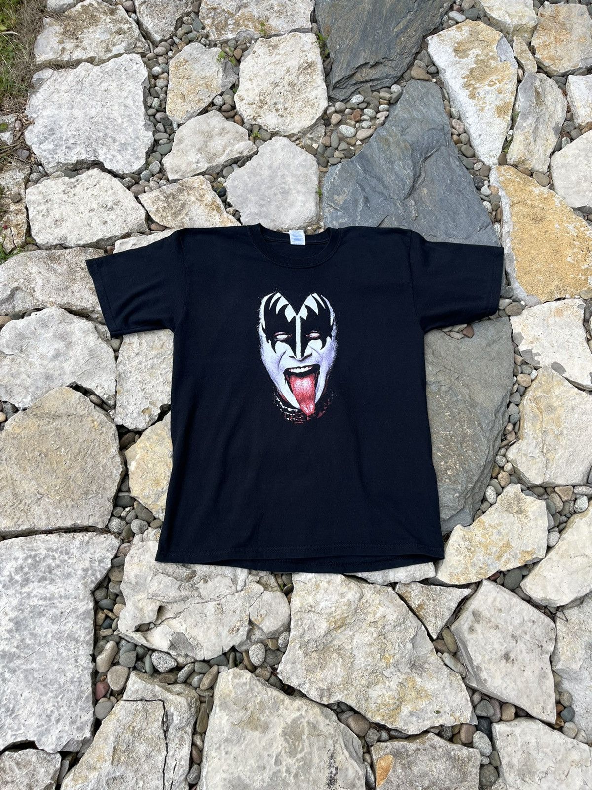 Band Tees × KISS × Vintage Vintage Kiss 2002 y2k face tongue logo band tee t-shirt rock Size US L / EU 52-54 / 3 - 1 Thumbnail