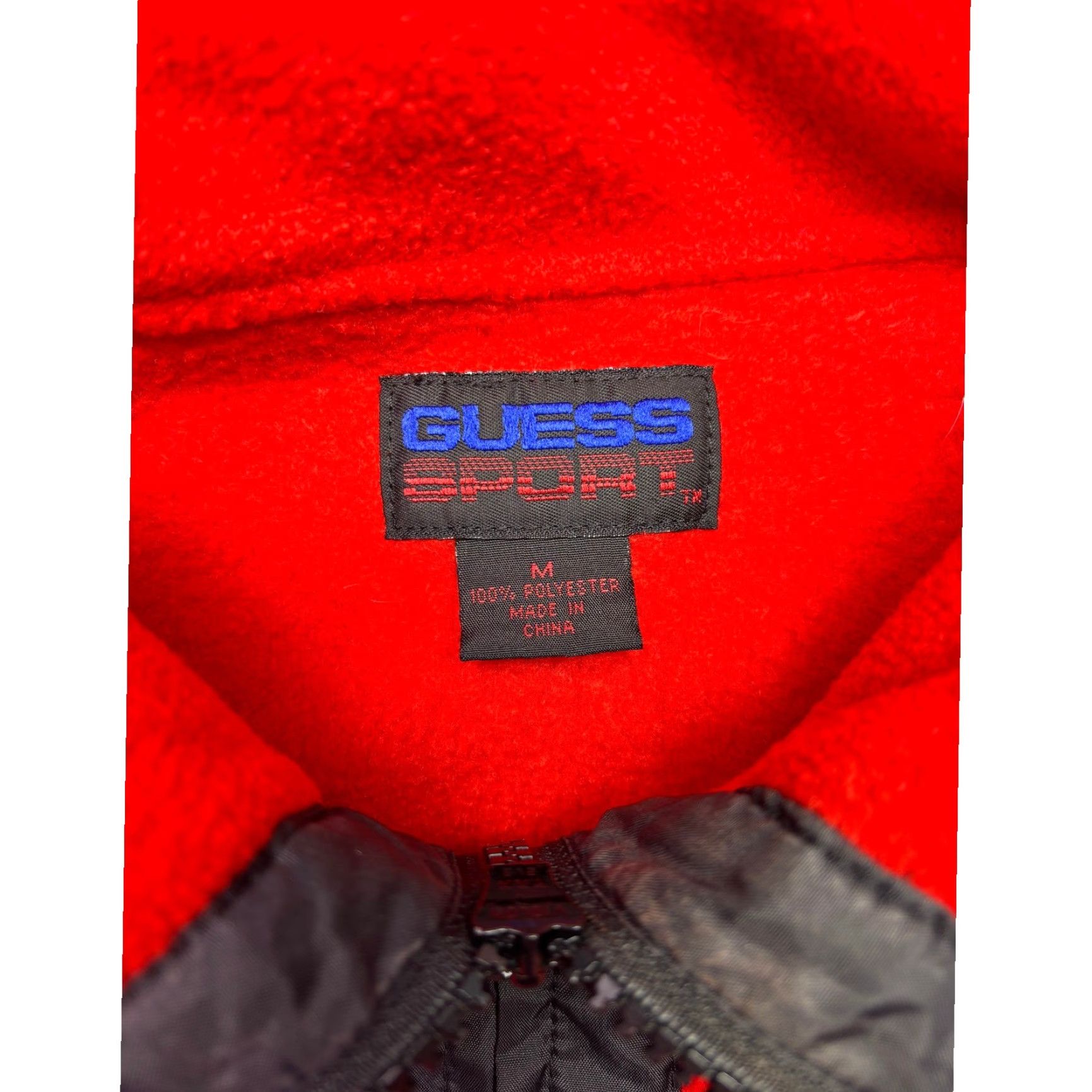 Guess VINTAGE Guess Sport Fleece Pullover Mens M Red 1/4 Snap Mock Neck Jacket Size US M / EU 48-50 / 2 - 3 Thumbnail