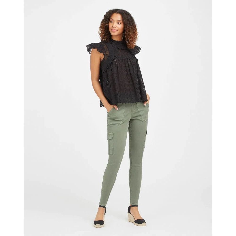 Spanx SPANX Stretch Ankle Cargo Pant Sage Green Womens Medium Size 30" / US 8 / IT 44 - 7 Thumbnail