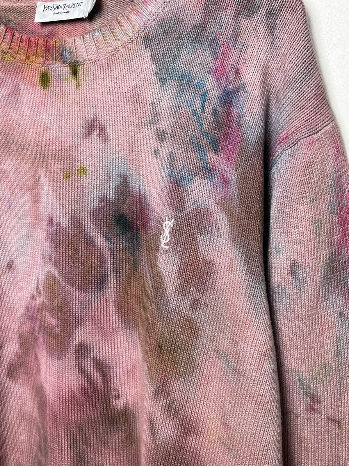 Yves Saint Laurent YSL y2k tie dye vintage sweater m-l Size US L / EU 52-54 / 3 - 5 Thumbnail