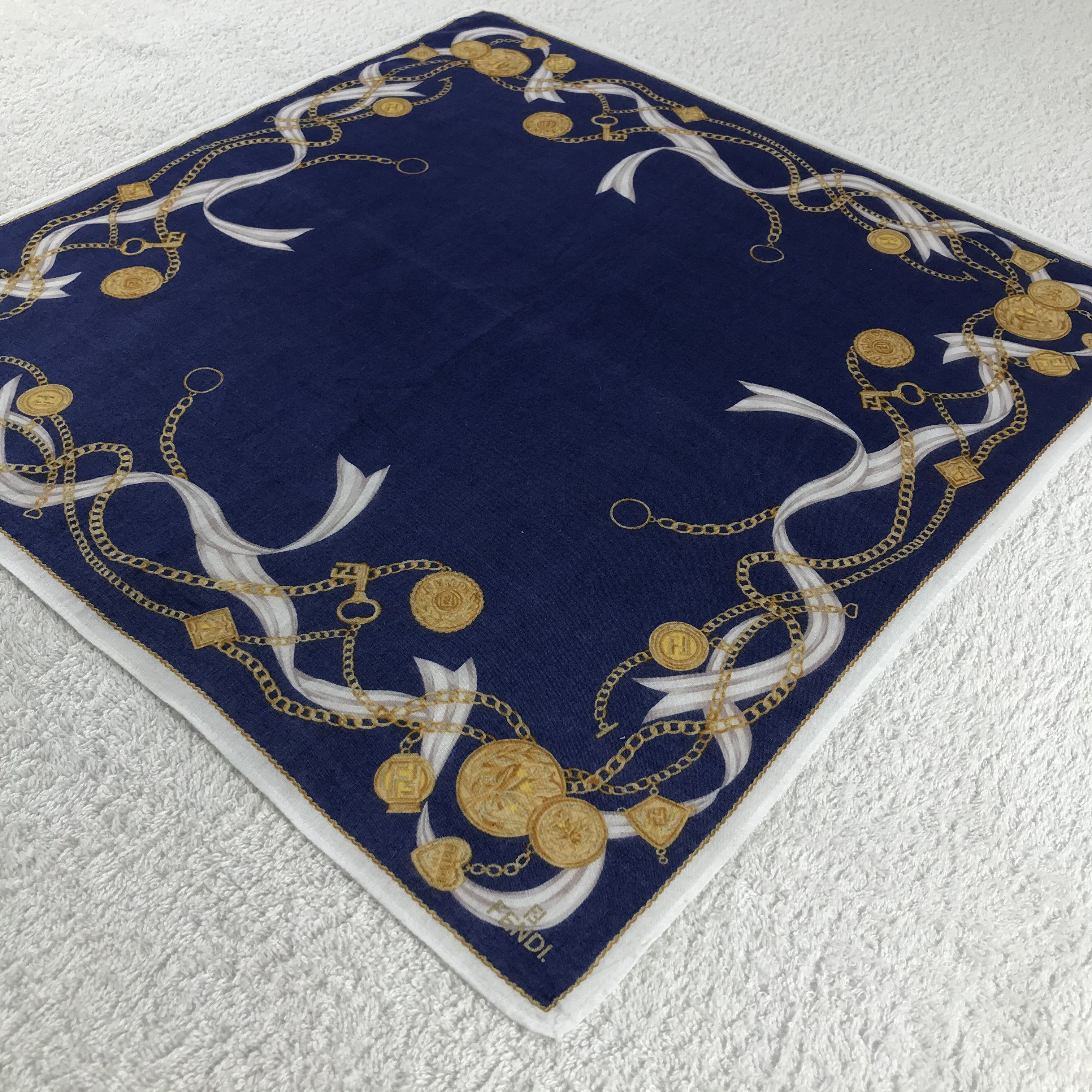 Vintage Fendi Bandana / Handkerchief / Neckerchief - S169 Size ONE SIZE - 2 Thumbnail