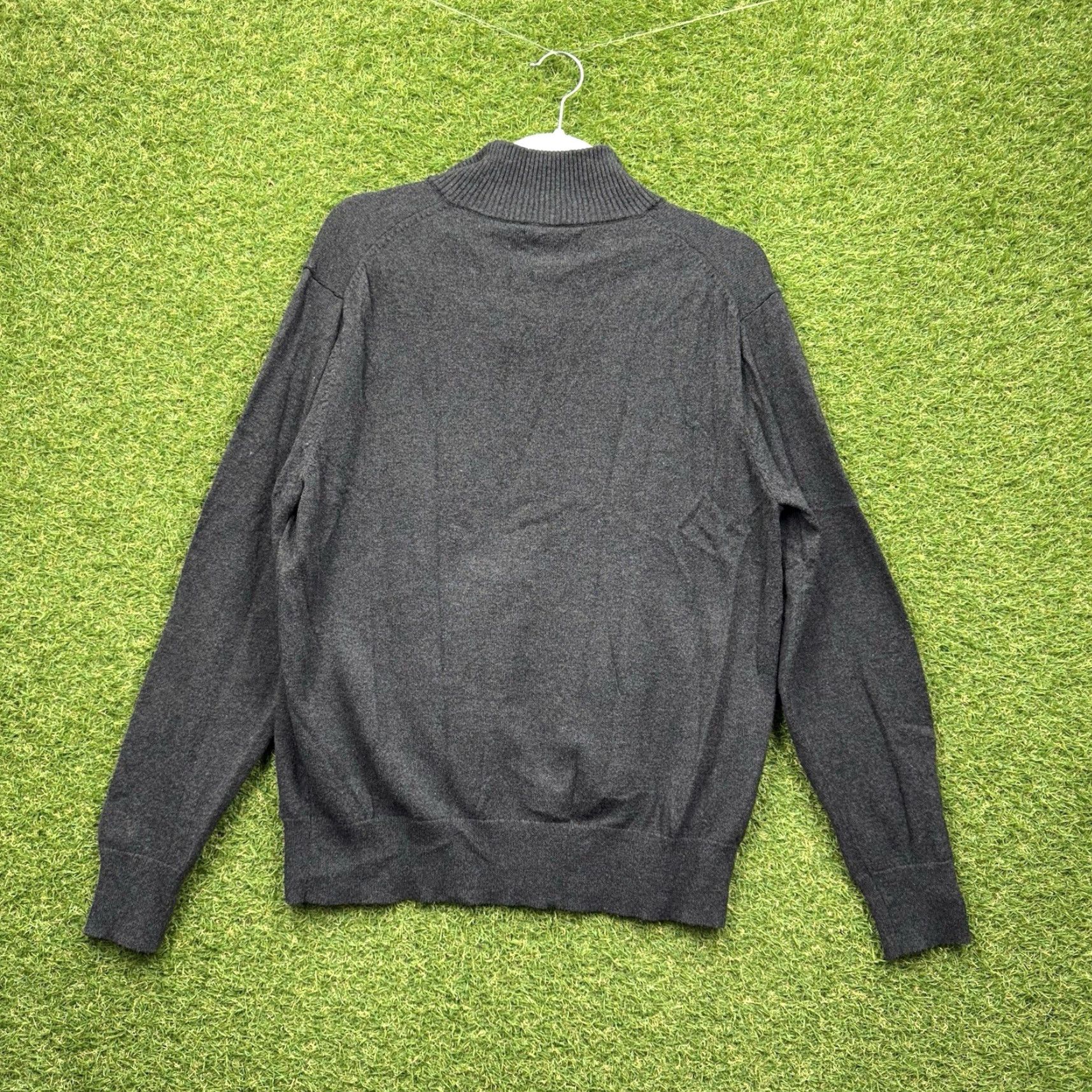 Bonobos Bonobos Mens Large Gray Half Zip Pullover Sweater Cotton Cashmere Lightweight Mock Neck 1/4 Zip All Seasons Size US L / EU 52-54 / 3 - 2 Thumbnail