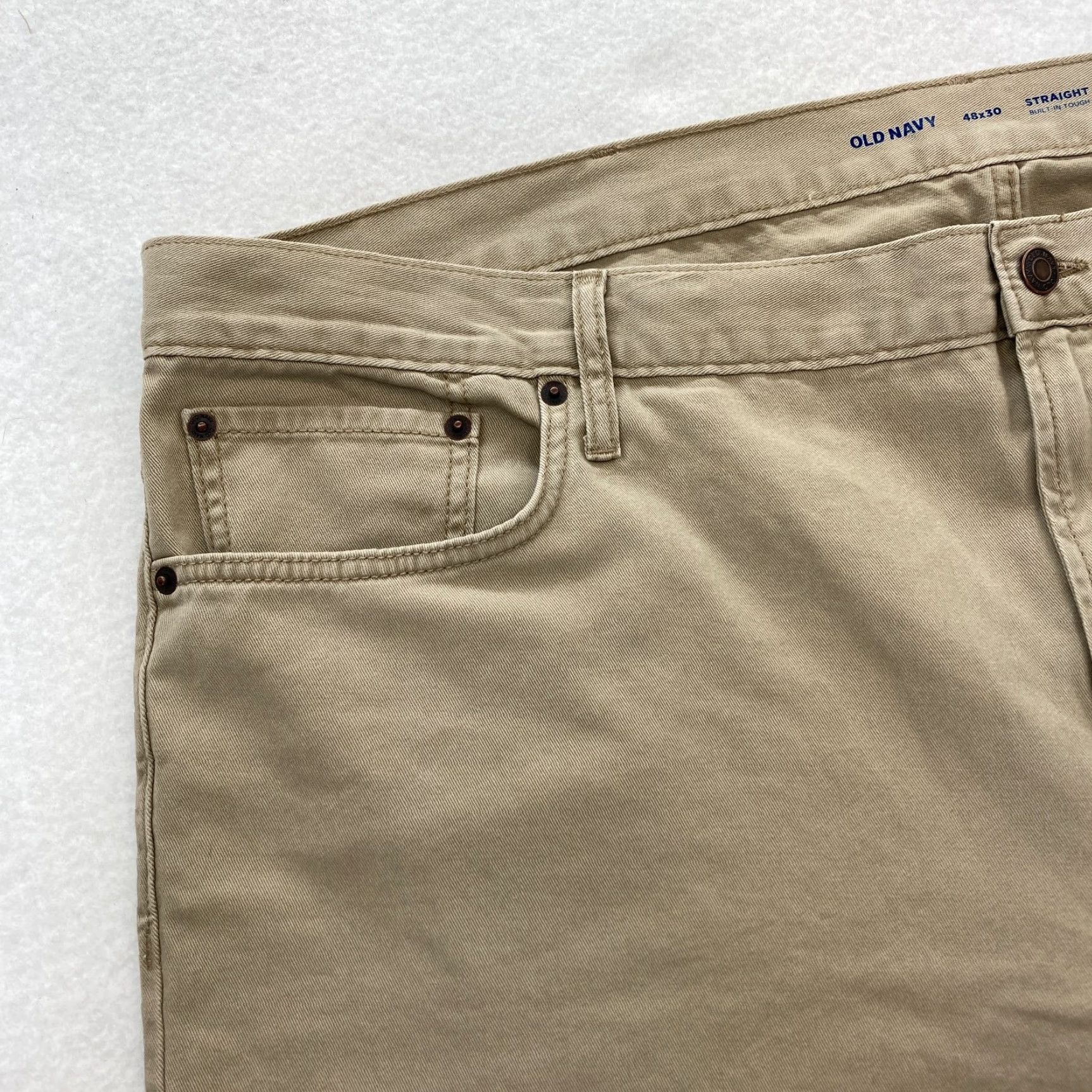 Old Navy Old Navy Chino Pants Mens Big & Tall 48x30 Straight Khaki Beige Casual NWT Size US 32 / EU 48 - 3 Thumbnail