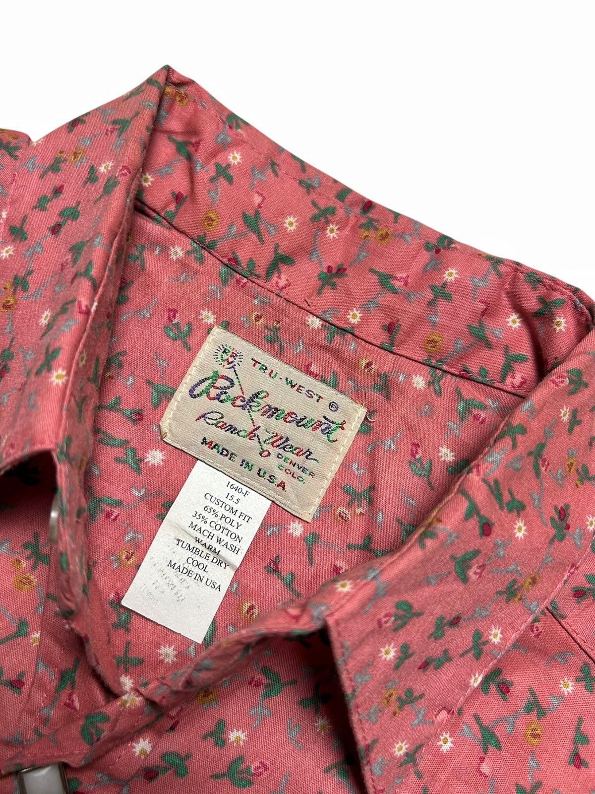 Rockmount Ranch Wear × Vintage Vintage Tru-West Rockmount Ranch Wear Shirt Mens Floral Size US M / EU 48-50 / 2 - 6 Thumbnail