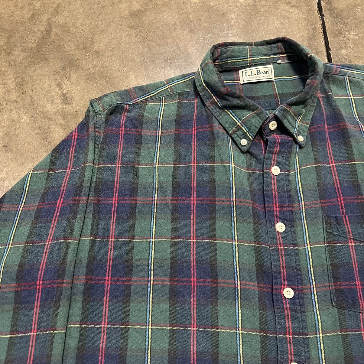 L.L. Bean Vintage LL Bean Plaid Flannel Shirt Button Up Outdoor Hiking Size US XL / EU 56 / 4 - 3 Thumbnail