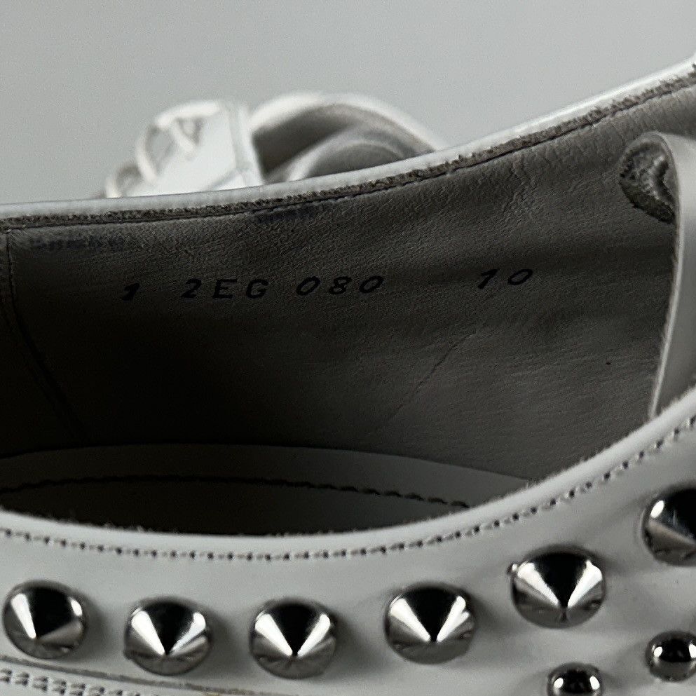 Designer × Prada Iconic PRADA White Spikes Studded Platform Oxfords Size US 11.5 / EU 44-45 - 6 Thumbnail