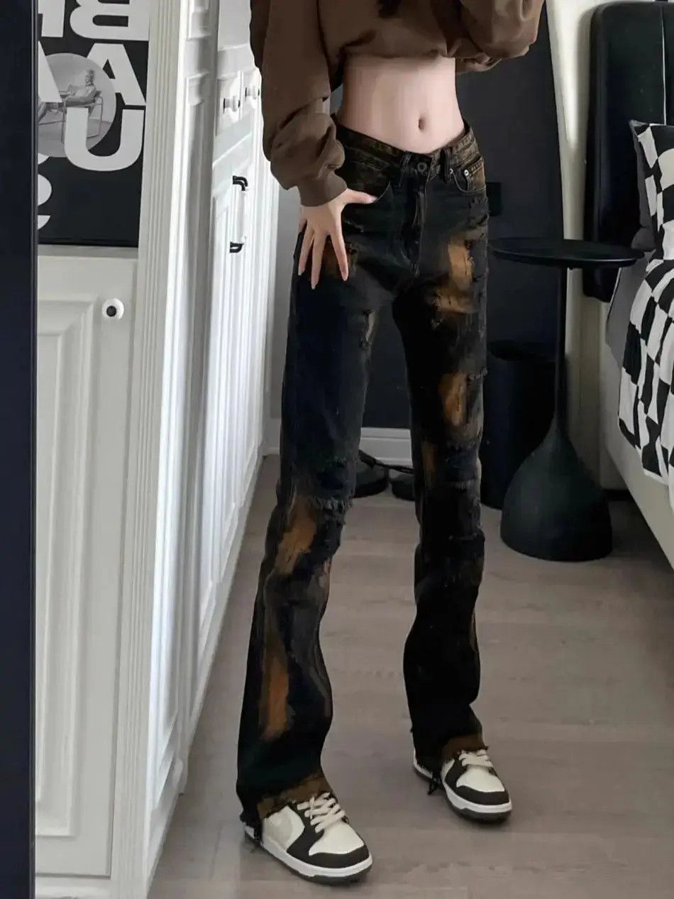 Japanese Brand Retro micro flared distressed jeans Size US 30 / EU 46 - 3 Thumbnail