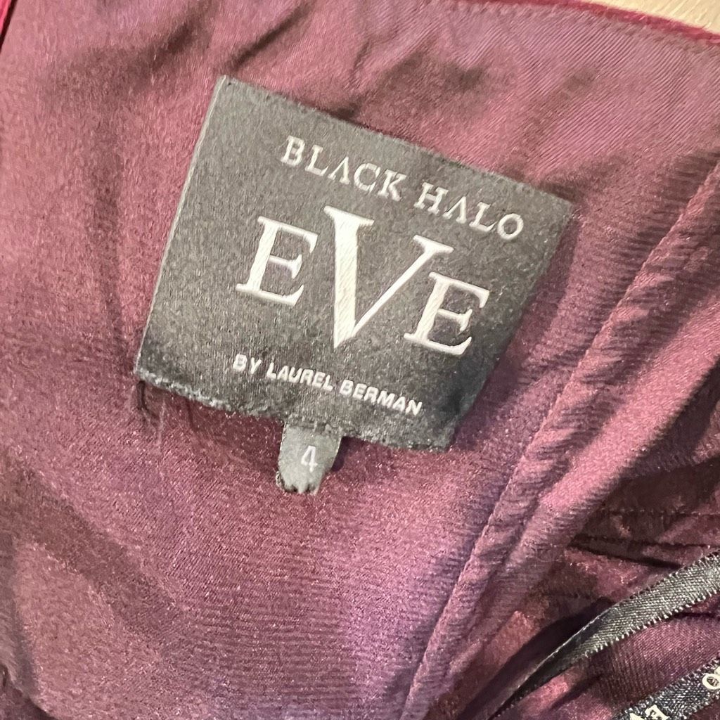 Halo Black Halo, Estelle Smashing Berry High-Low Velvet Halter Bo Size S / US 4 / IT 40 - 9 Thumbnail