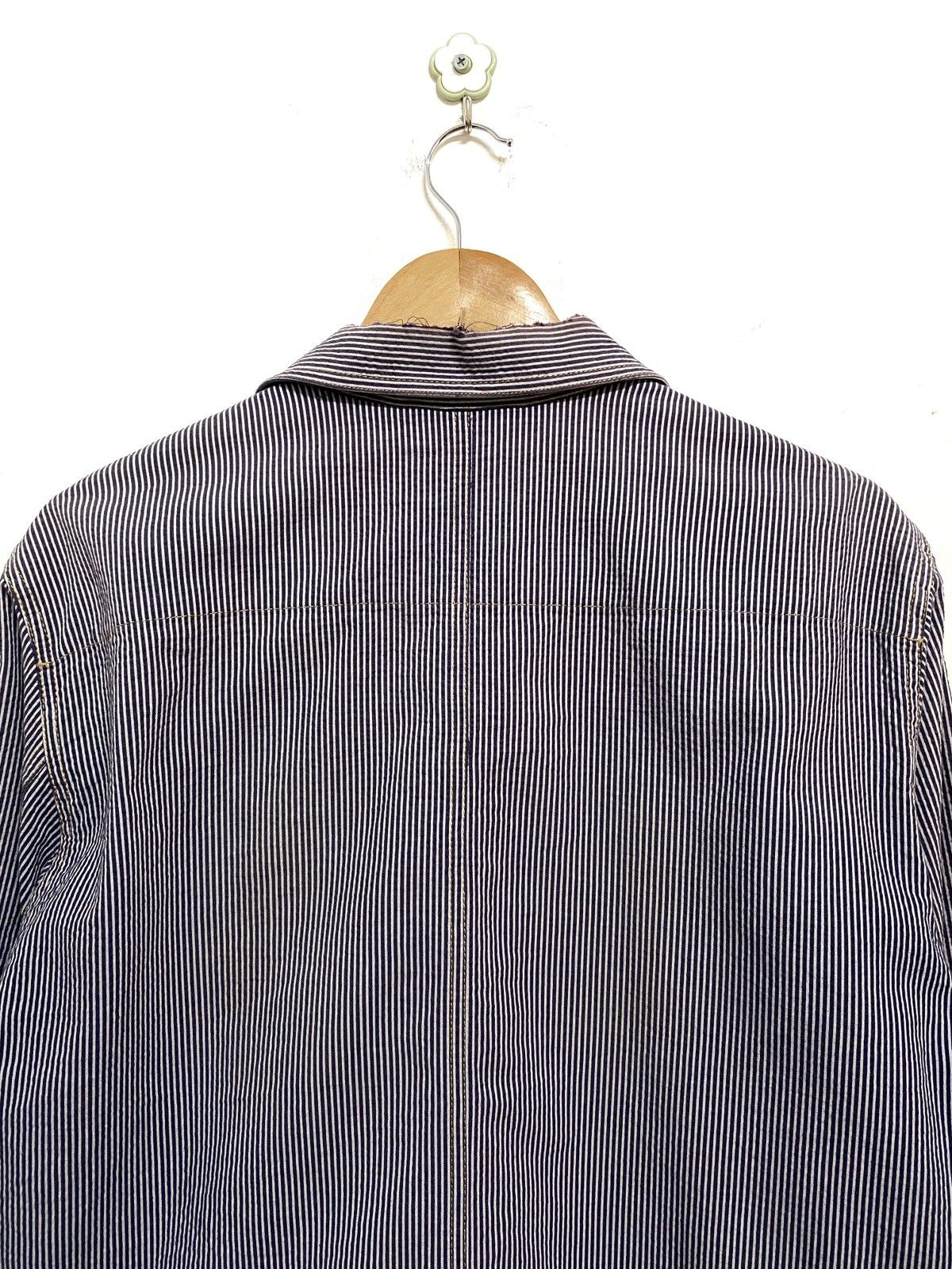 Issey Miyake Rare🔥 Issey Miyake Striped Cotton Jacket Size US L / EU 52-54 / 3 - 7 Thumbnail