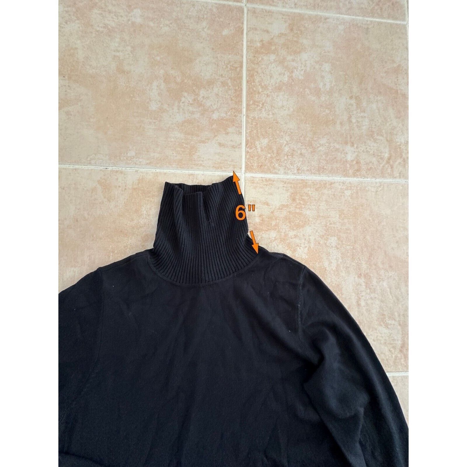 Apt. 9 New! APT.9 Black dress sweater Turtle-neck Size M Size M / US 6-8 / IT 42-44 - 3 Thumbnail