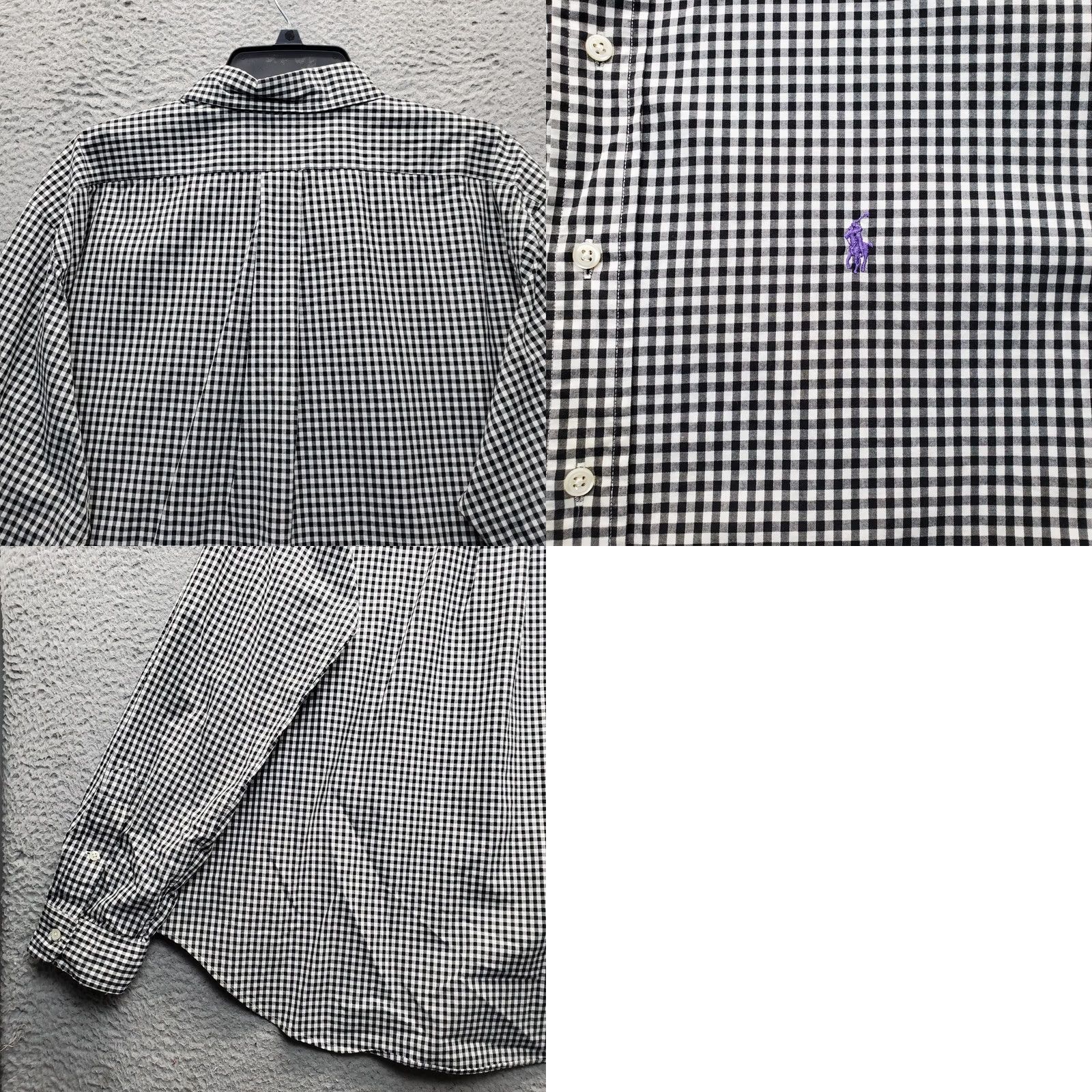 Ralph Lauren VINTAGE Ralph Lauren Dress Shirt Mens XXL Multi Gingham Pony Logo Button Down Size 48R - 8 Thumbnail
