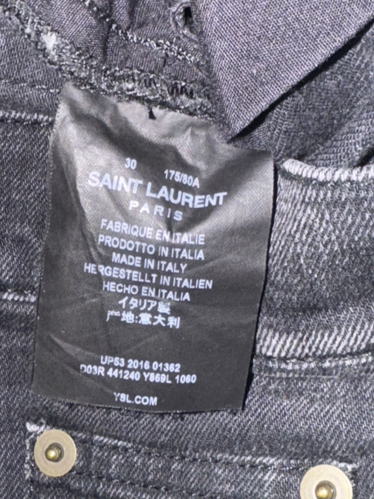 Saint Laurent Paris SLP D02 Denim Size US 30 / EU 46 - 6 Thumbnail