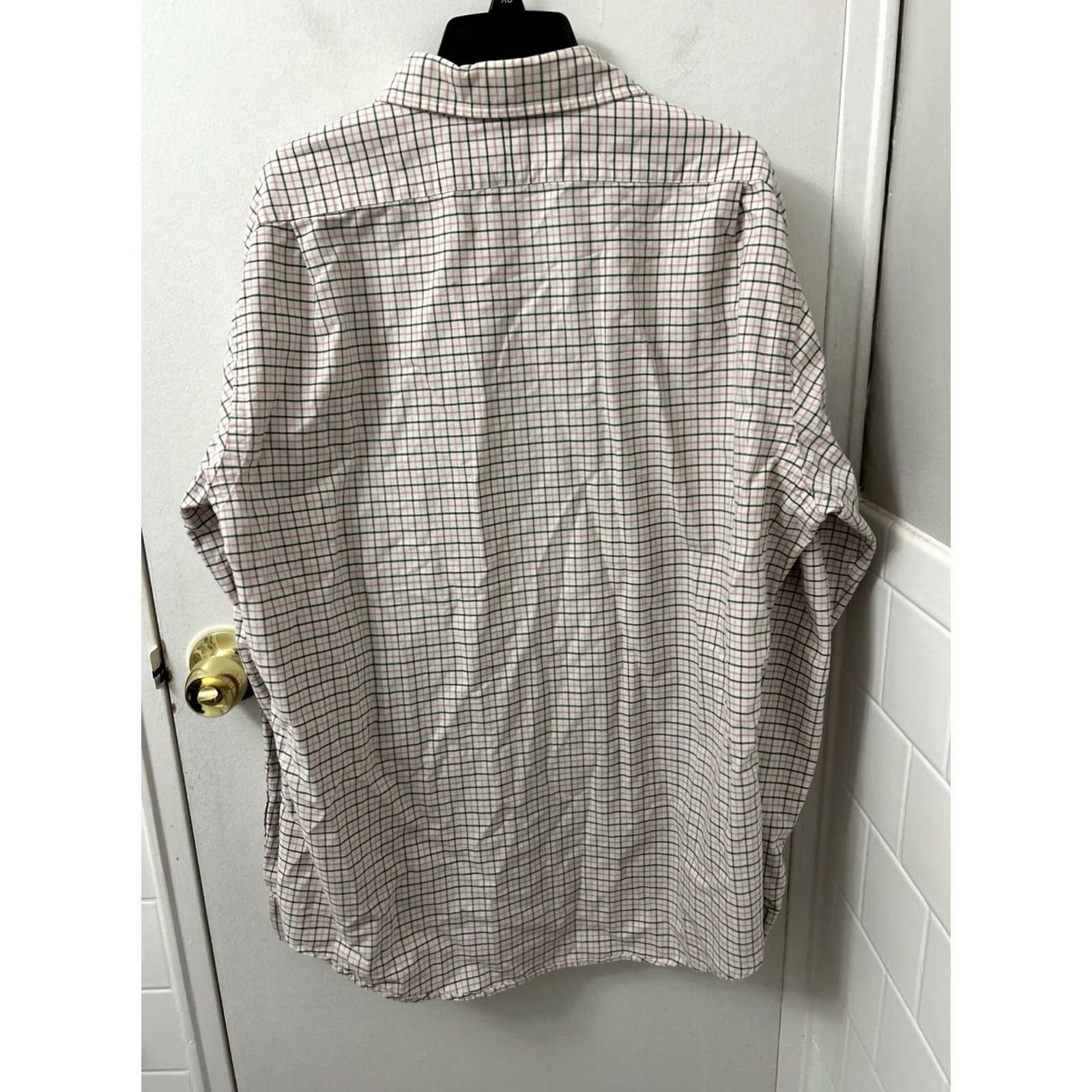 Polo Ralph Lauren VINTAGE Polo Ralph Lauren Shirt Mens XL Beige Pink Oxford Plaid Button Down L/S Size US XL / EU 56 / 4 - 7 Thumbnail