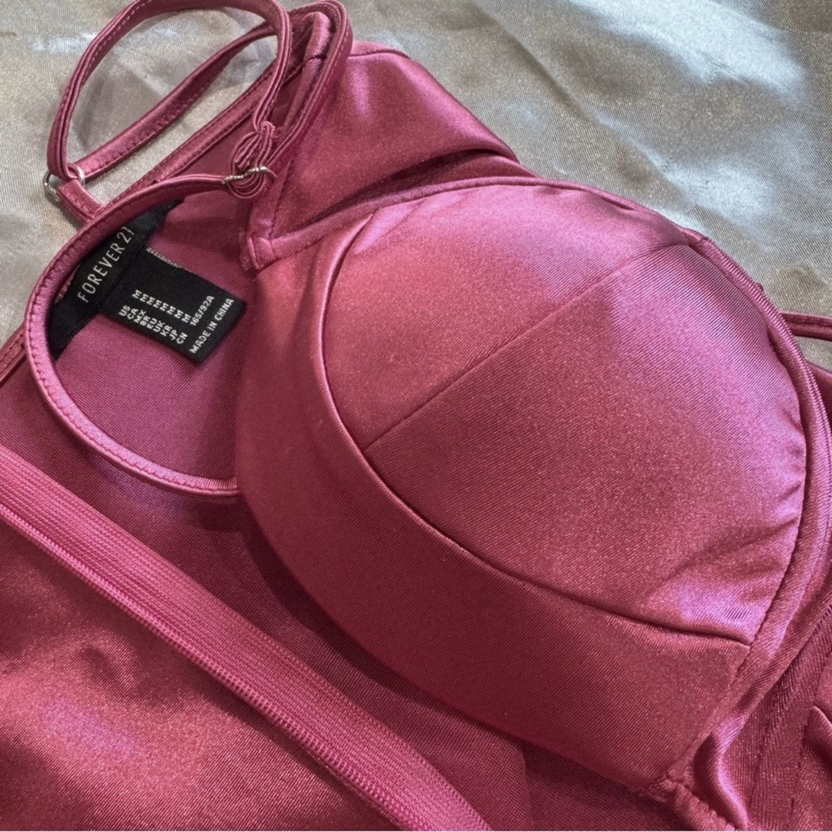 Forever 21 Pink Satin Corset Mini Dress Size S / US 4 / IT 40 - 11 Thumbnail