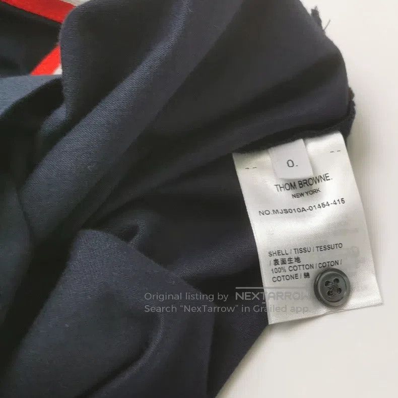 Thom Browne Thom Browne Cotton color striped round neck T-shirt Size US XS / EU 42 / 0 - 4 Thumbnail