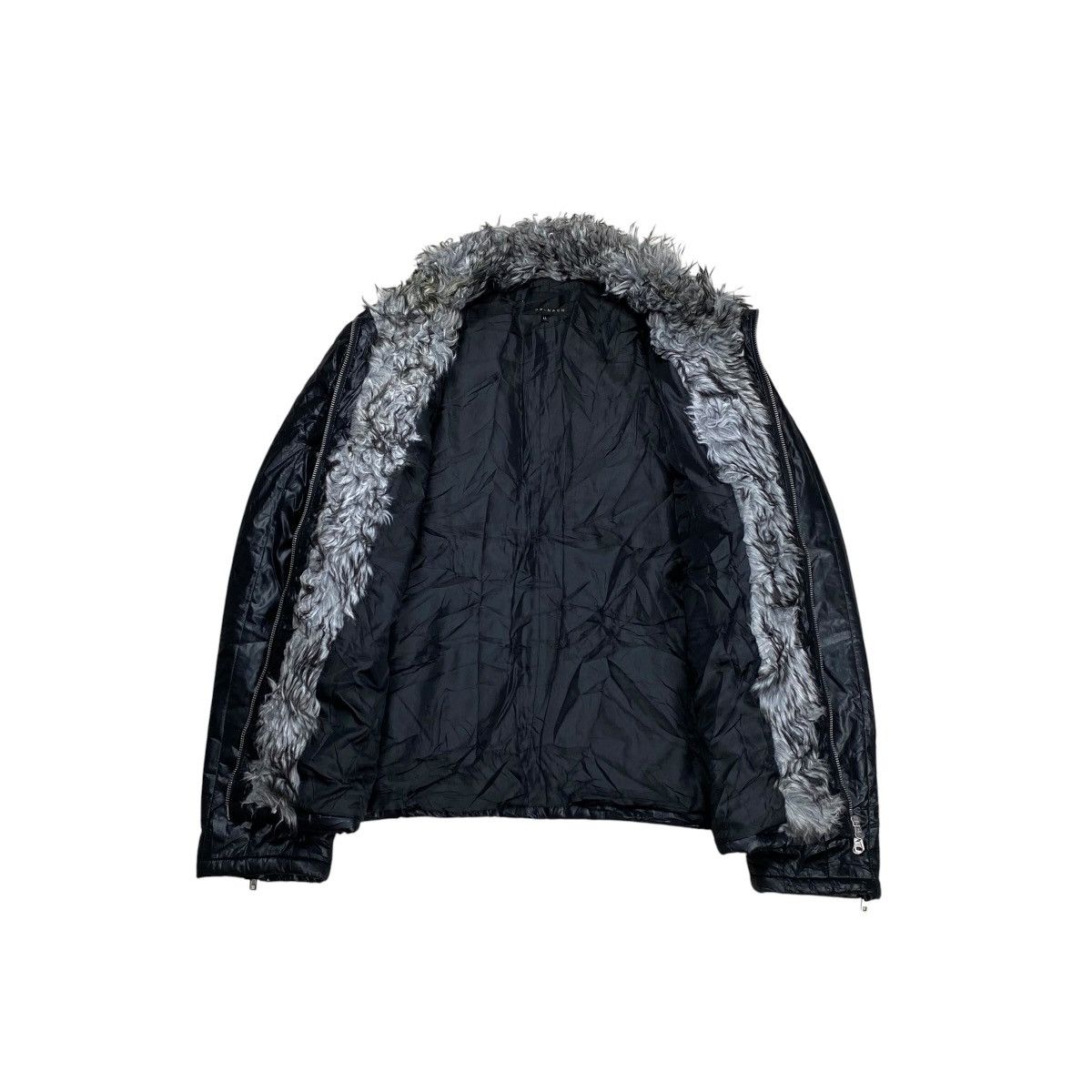 If Six Was Nine × Japanese Brand × Le Grande Bleu (L.G.B.) Spinash Fur Padded Bikers Jacket Size US L / EU 52-54 / 3 - 5 Thumbnail