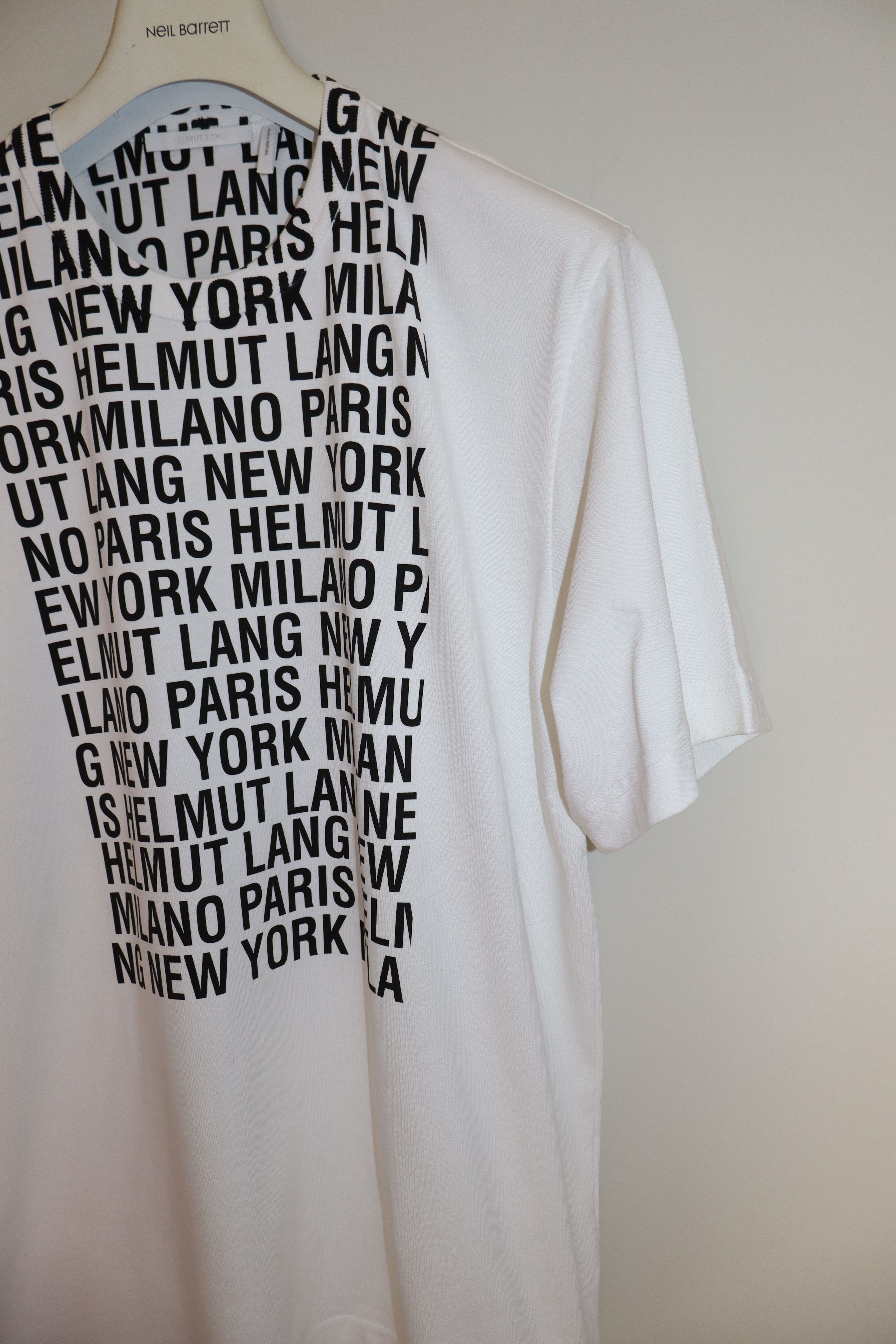 Helmut Lang White Box Logo T-Shirt Size US L / EU 52-54 / 3 - 14 Thumbnail