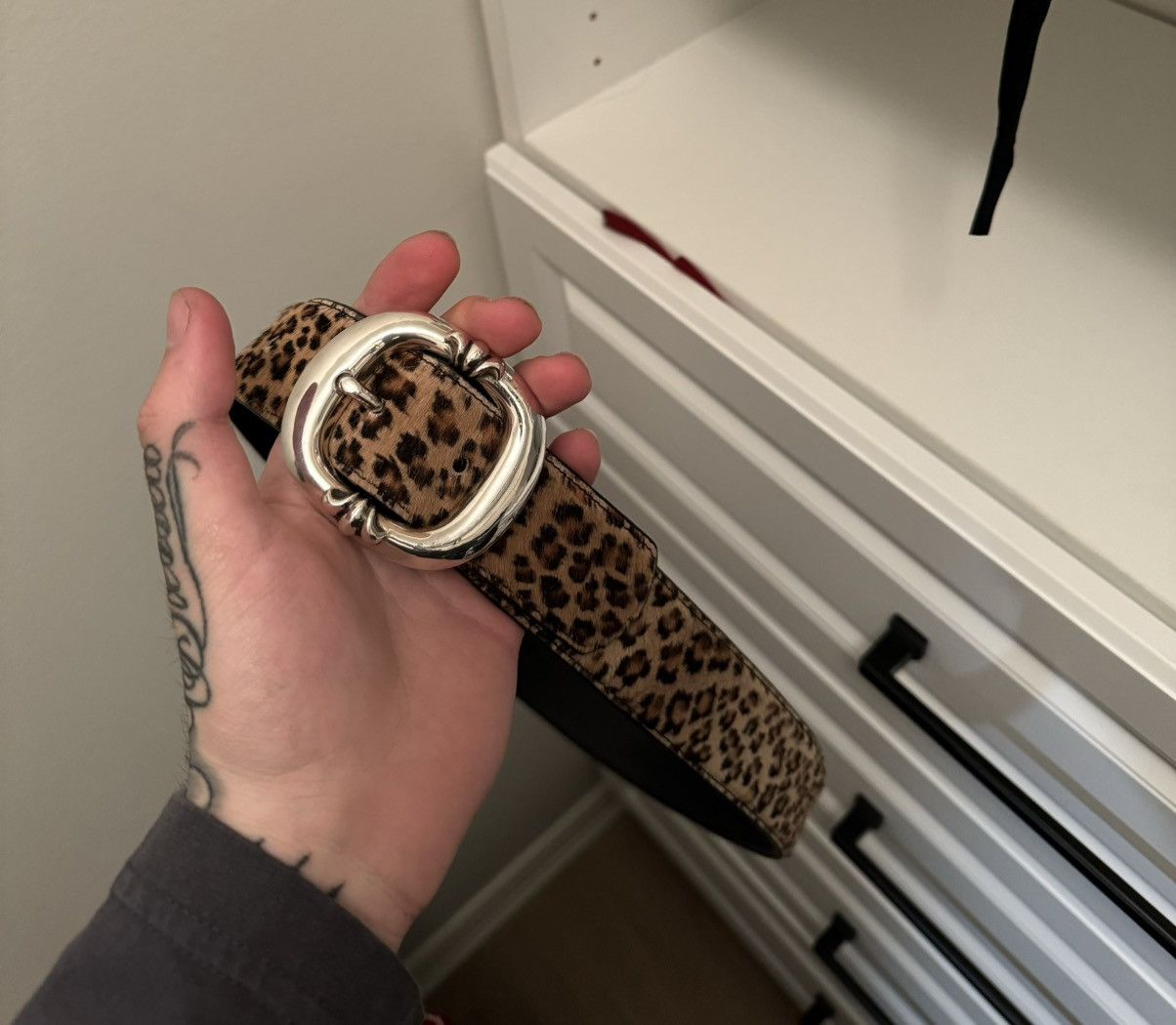 Chrome Hearts Chrome Hearts Cheetah Print Gunslinger Belt Size 36 - 4 Thumbnail