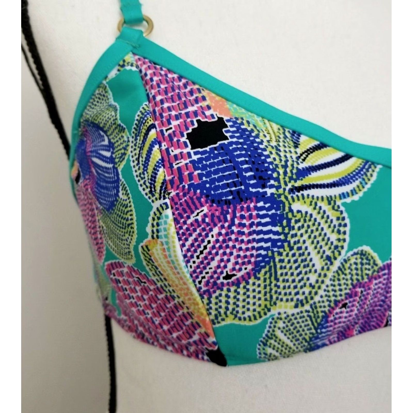 Laundry by Shelli Segal Laundry Top Womens L Shelli Segal Bikini Bathing Suit Multi color Floral NWT Size L / US 10 / IT 46 - 4 Thumbnail