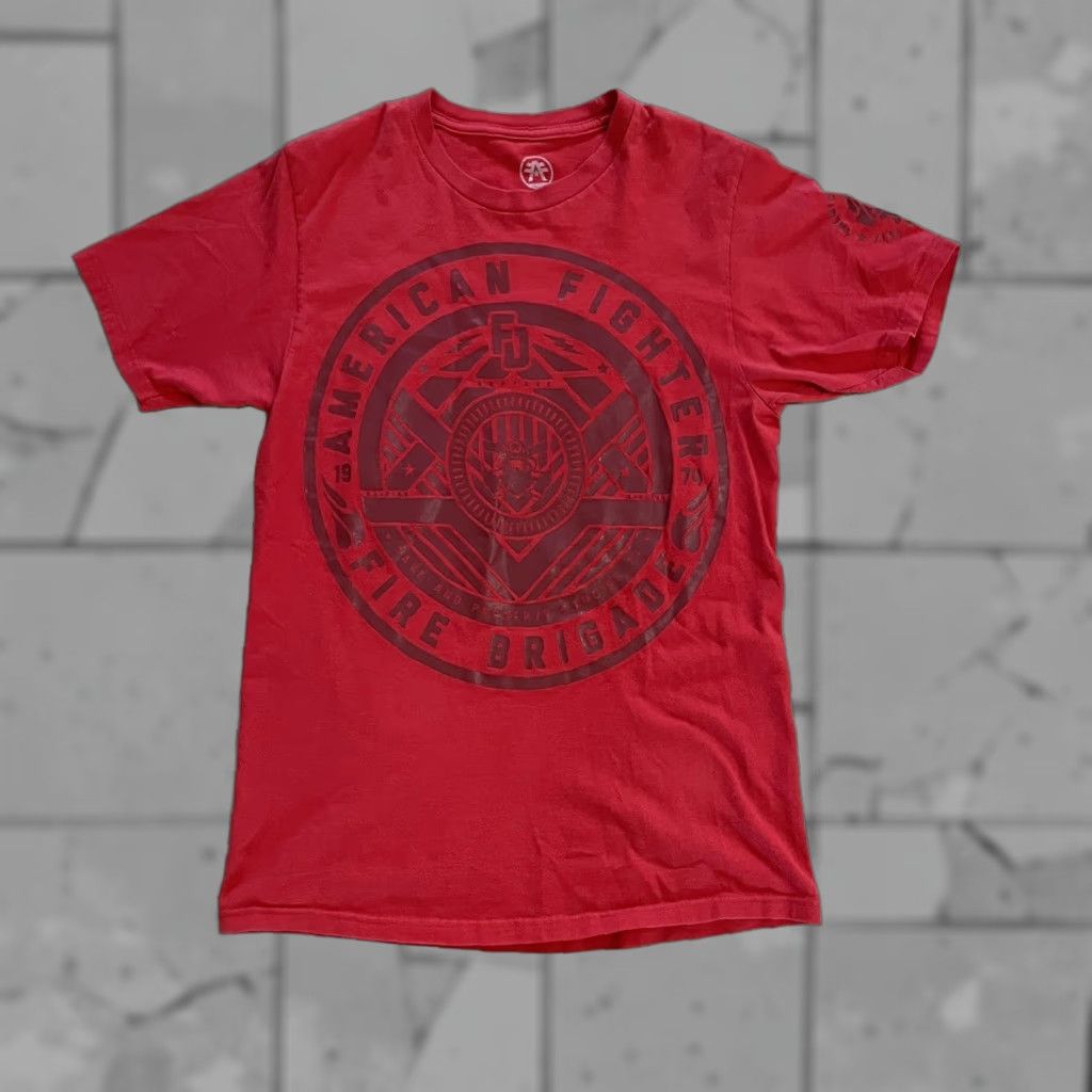 Vintage American Fighter T-Shirt Men Red Small Size US S / EU 44-46 / 1 - 1 Thumbnail