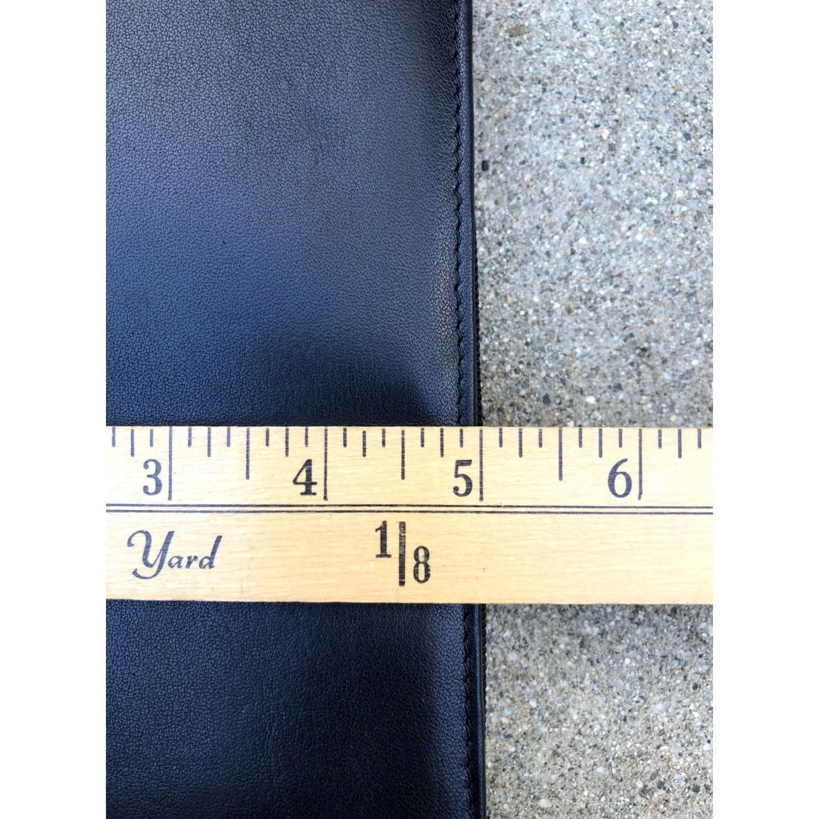 Vintage SHARPER IMAGE Leather Wallet Card Holder Cash Organizer 5"x10" Black Mens Size ONE SIZE - 7 Thumbnail