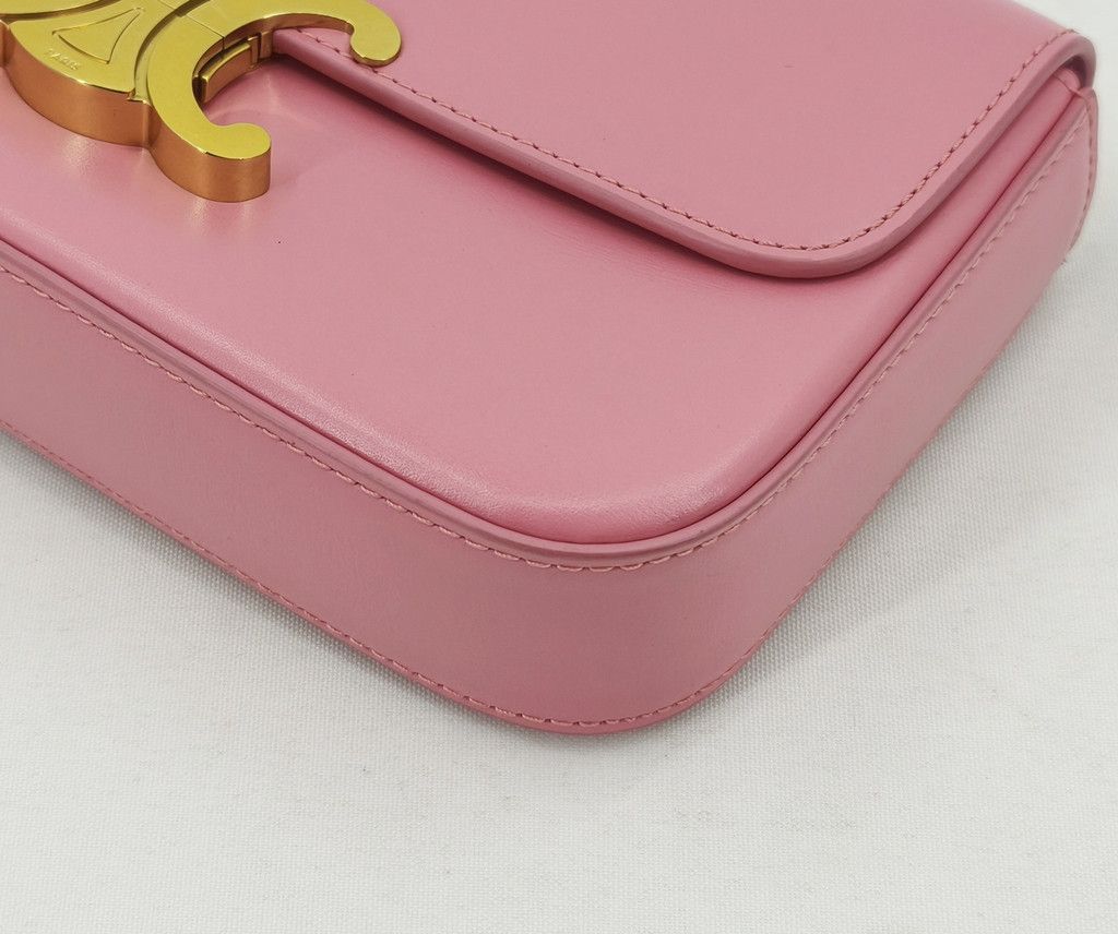 Celine CELINE Triomphe shoulder gold chain pink bag Size ONE SIZE - 10 Thumbnail
