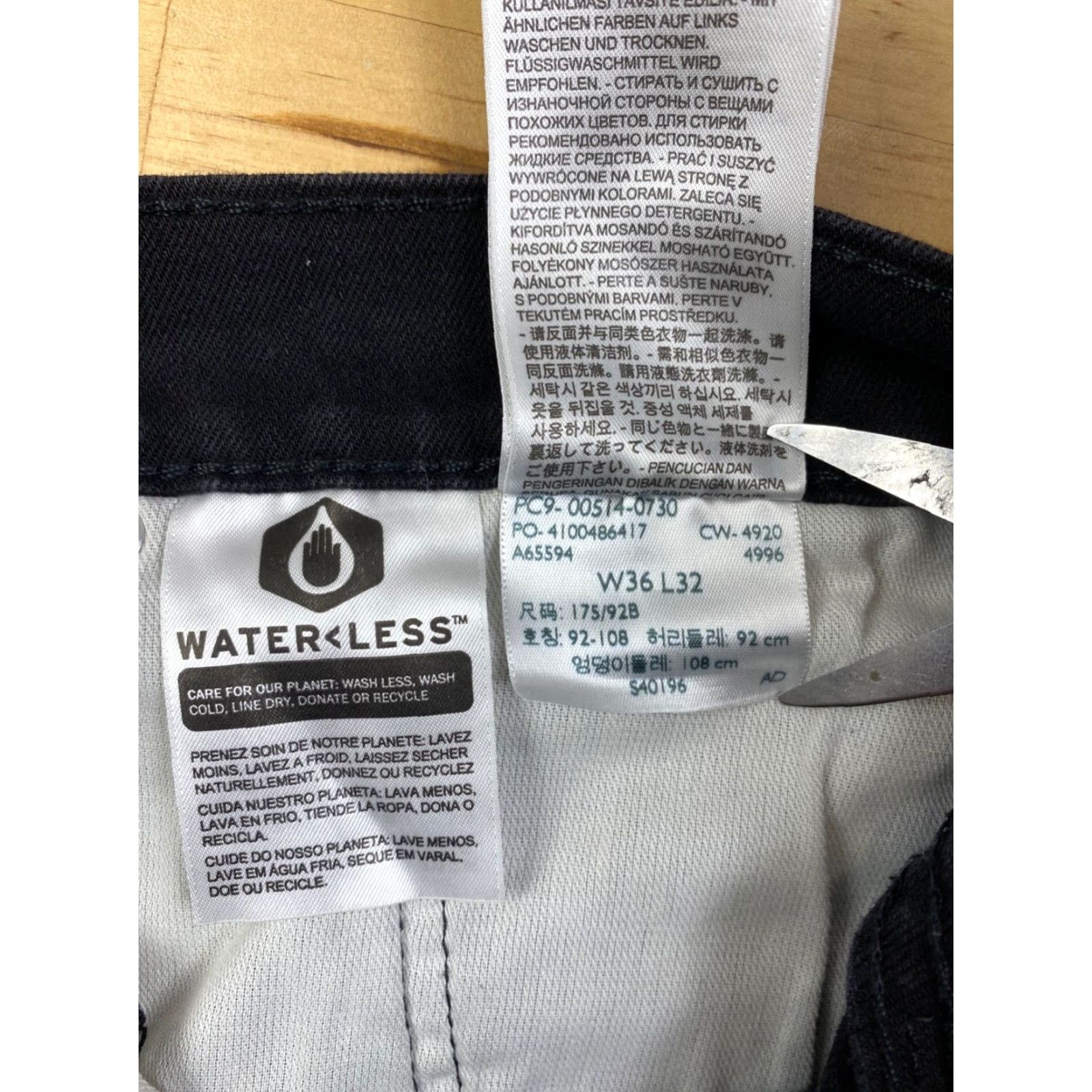 Levi's Levi's 514 Jeans Mens 36x30 Straight Denim Black 5-Pocket Regular Waist 34 Inseam Zip Belt Loops Cotton Elastane Vintage No Size US 36 / EU 52 - 6 Thumbnail