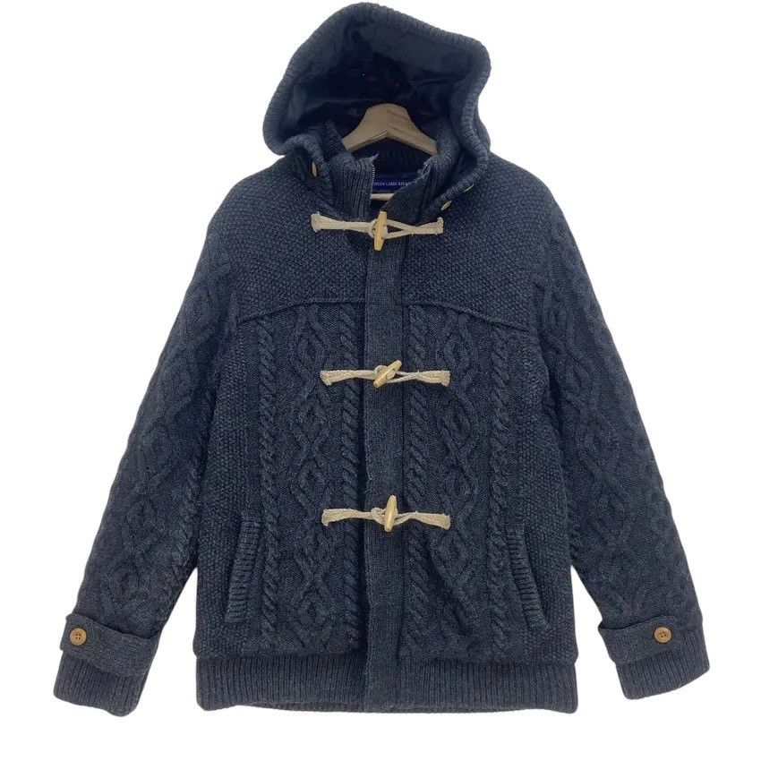 Japanese Brand × United Arrows Green Label Relaxing United Arrows Cable Knit Duffle Coat Size US S / EU 44-46 / 1 - 2 Thumbnail