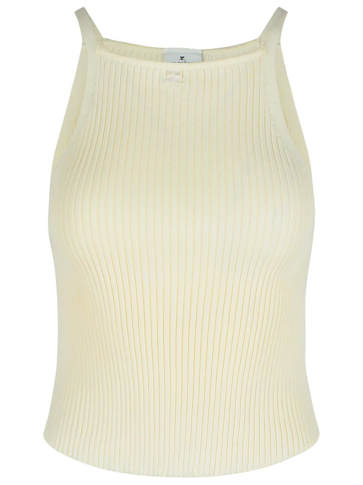 Courreges COURREGES Ivory Viscose Blend Top Size M / US 6-8 / IT 42-44 - 1 Thumbnail