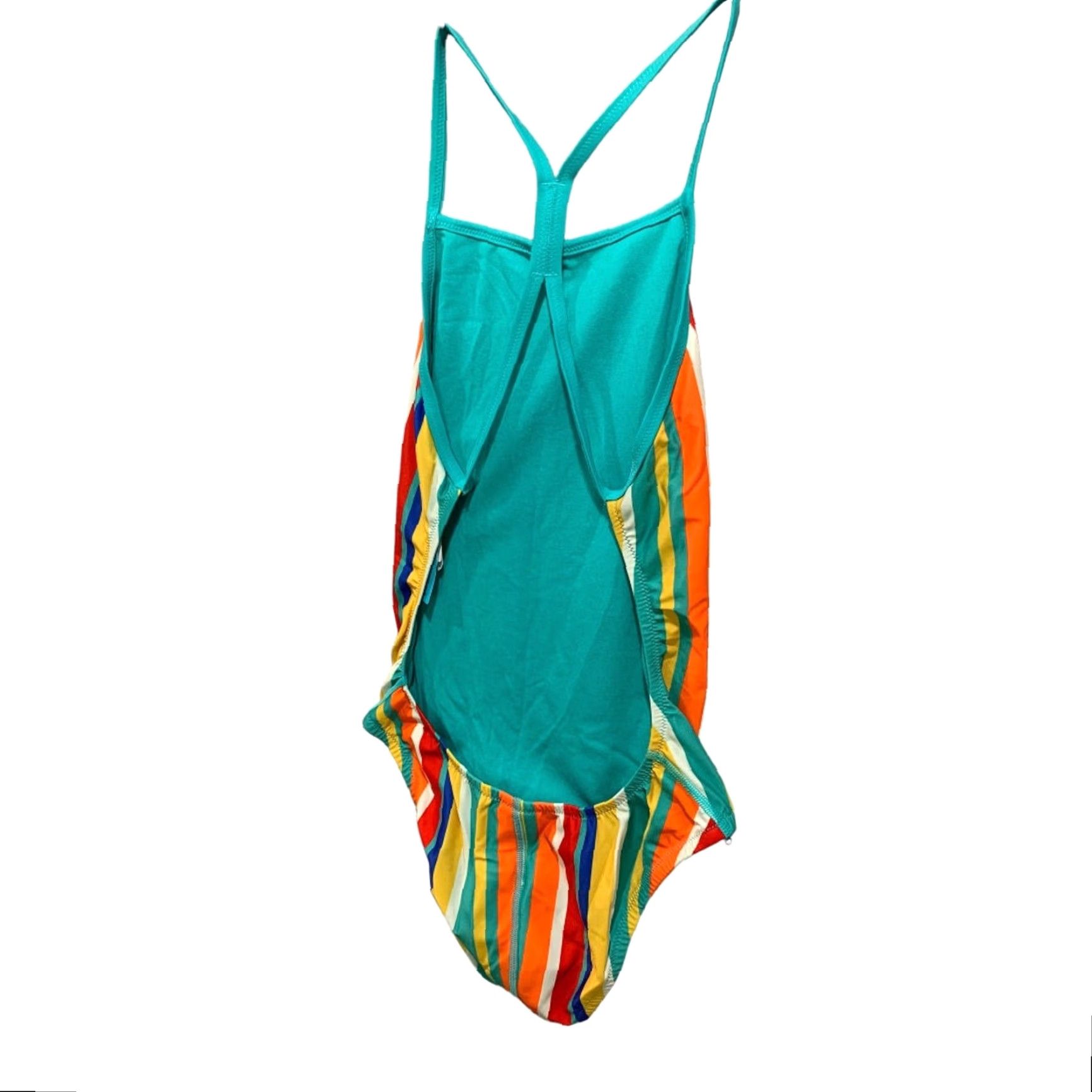 Speedo VINTAGE Speedo Womens One Piece Women's Classic Fit Clean Stripe Eco Endurance Size 32 Green 90s? Size ONE SIZE - 6 Thumbnail