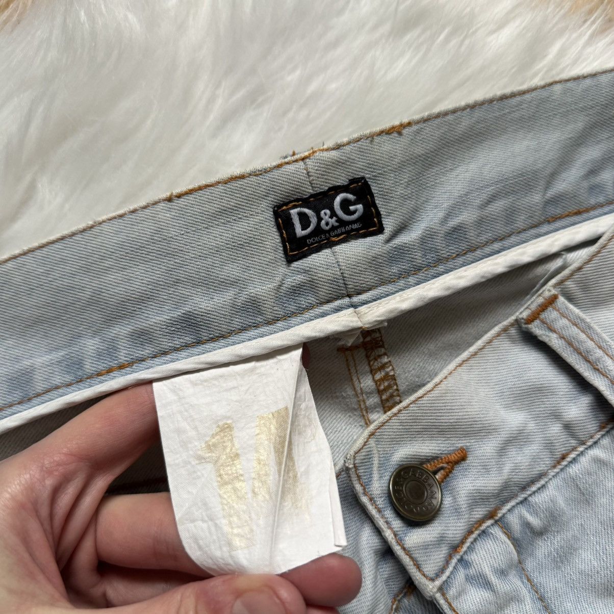 Dolce & Gabbana 📌Vintage Crazy Dolce&Gabbana 00s Distress Y2K Straight Jean Size US 30 / EU 46 - 9 Thumbnail
