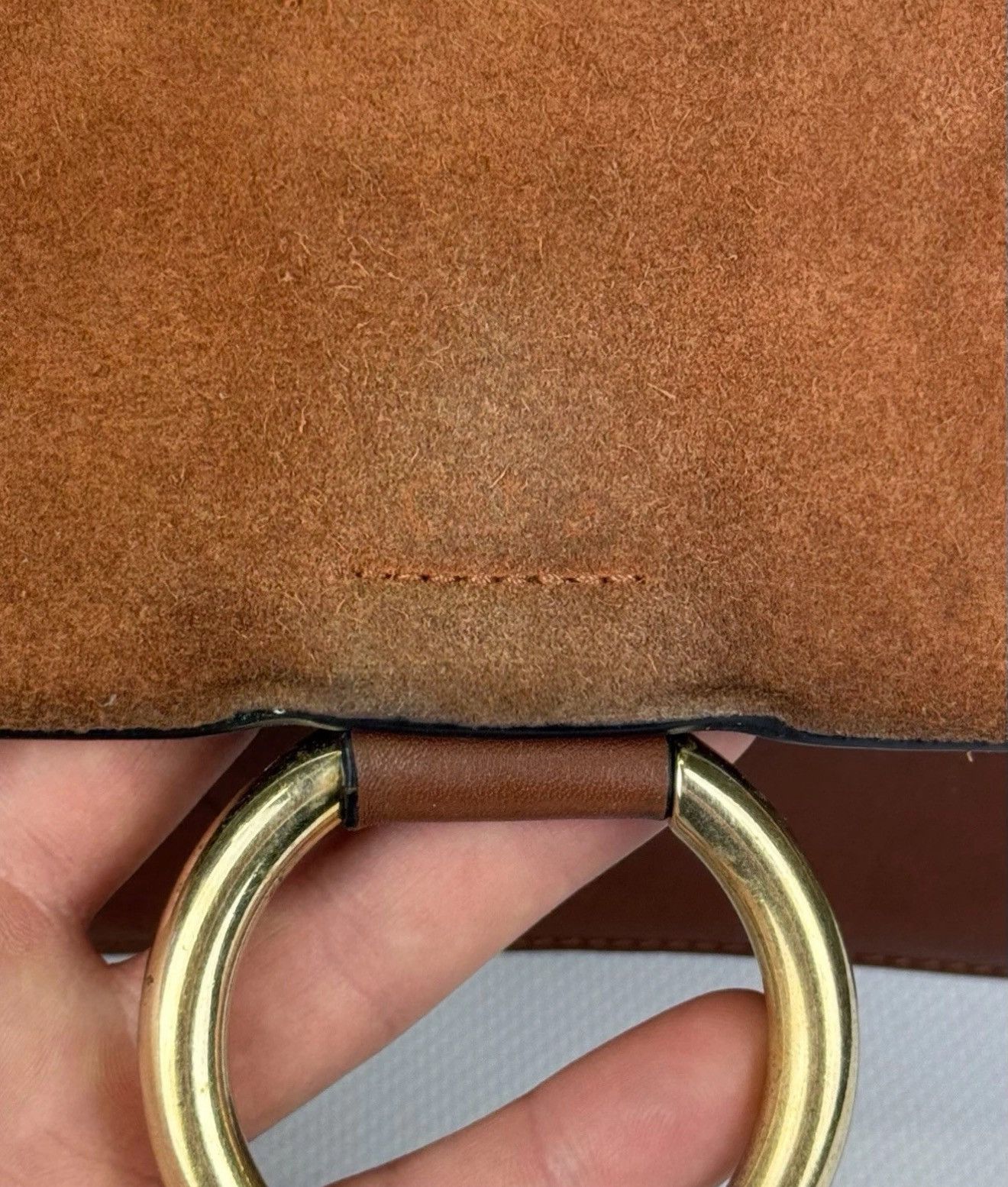 Chloe Chloe Tobacco Leather And Suede Small Faye Bag Shoulder Bag Size ONE SIZE - 13 Thumbnail
