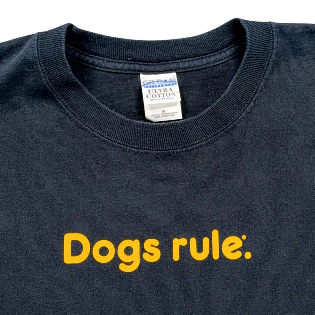 Gildan VINTAGE Dogs Rule Shirt Adult XL Black Pedigree Pet Food Promo Y2K Size US XL / EU 56 / 4 - 2 Thumbnail
