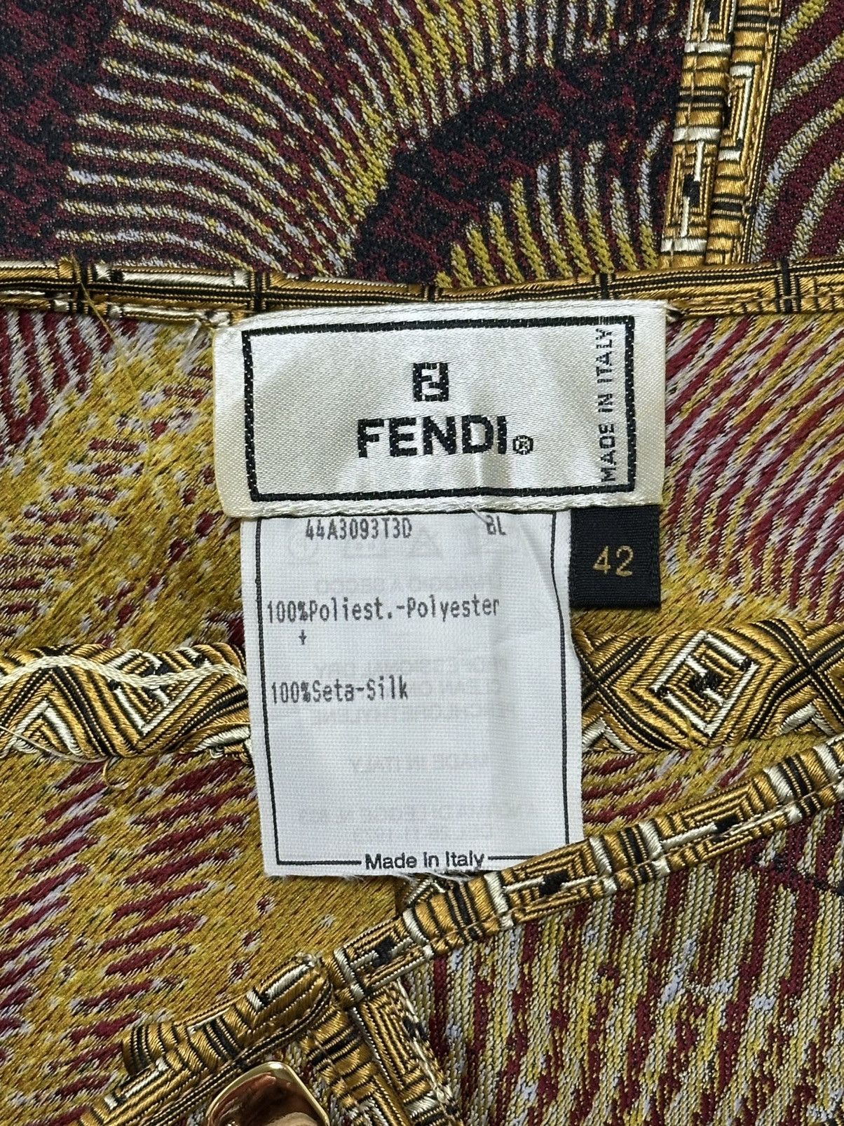 Fendi FENDI Fall Winter 2000 Jacquard Flared Midi Skirt Size 30" / US 8 / IT 44 - 8 Thumbnail