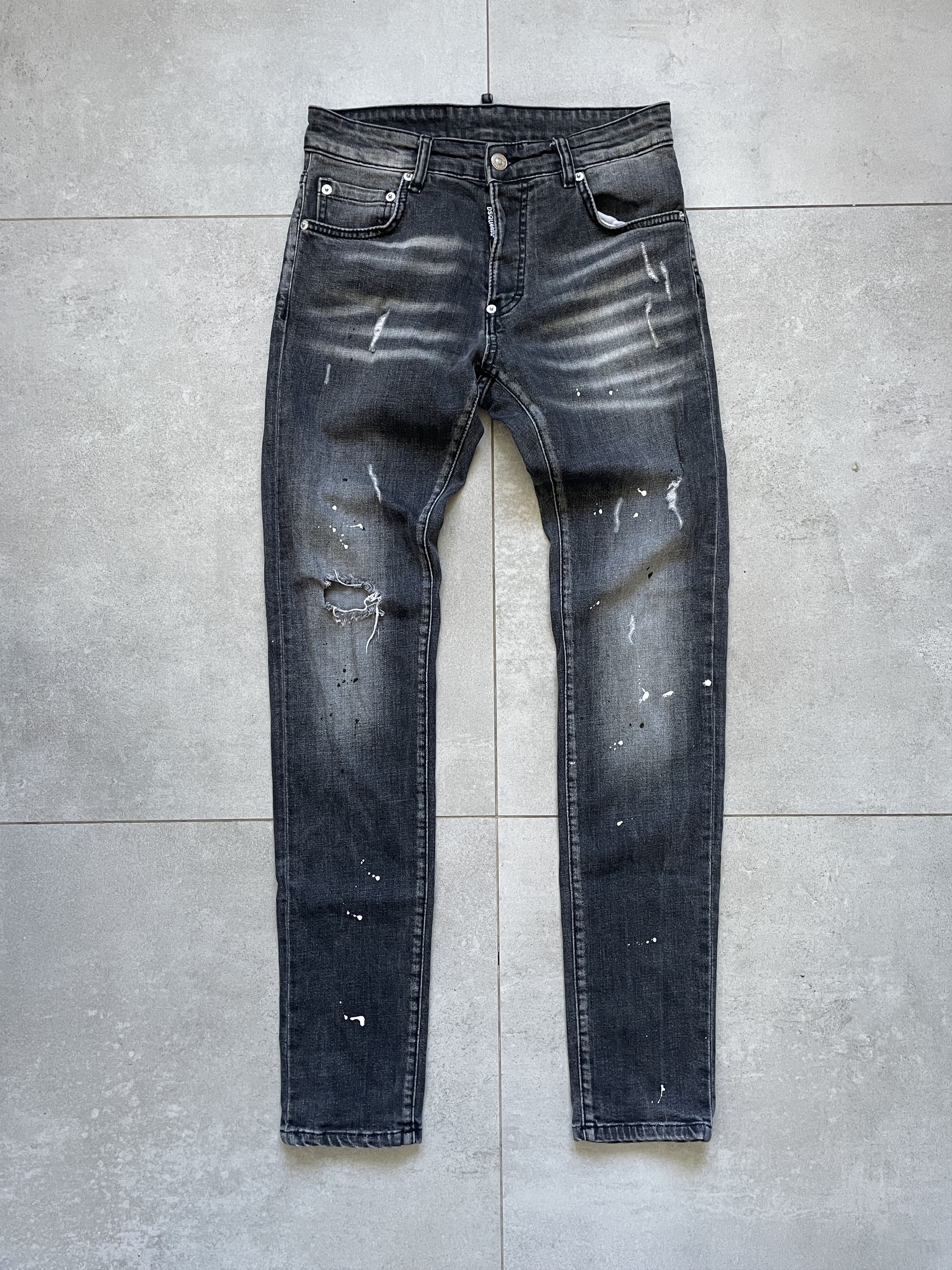 Dsquared2 DSQUARED2 SKINNY GALLERY DEPT TYPE PAINTED DISTRESSED DENIM Size US 29 - 1 Thumbnail