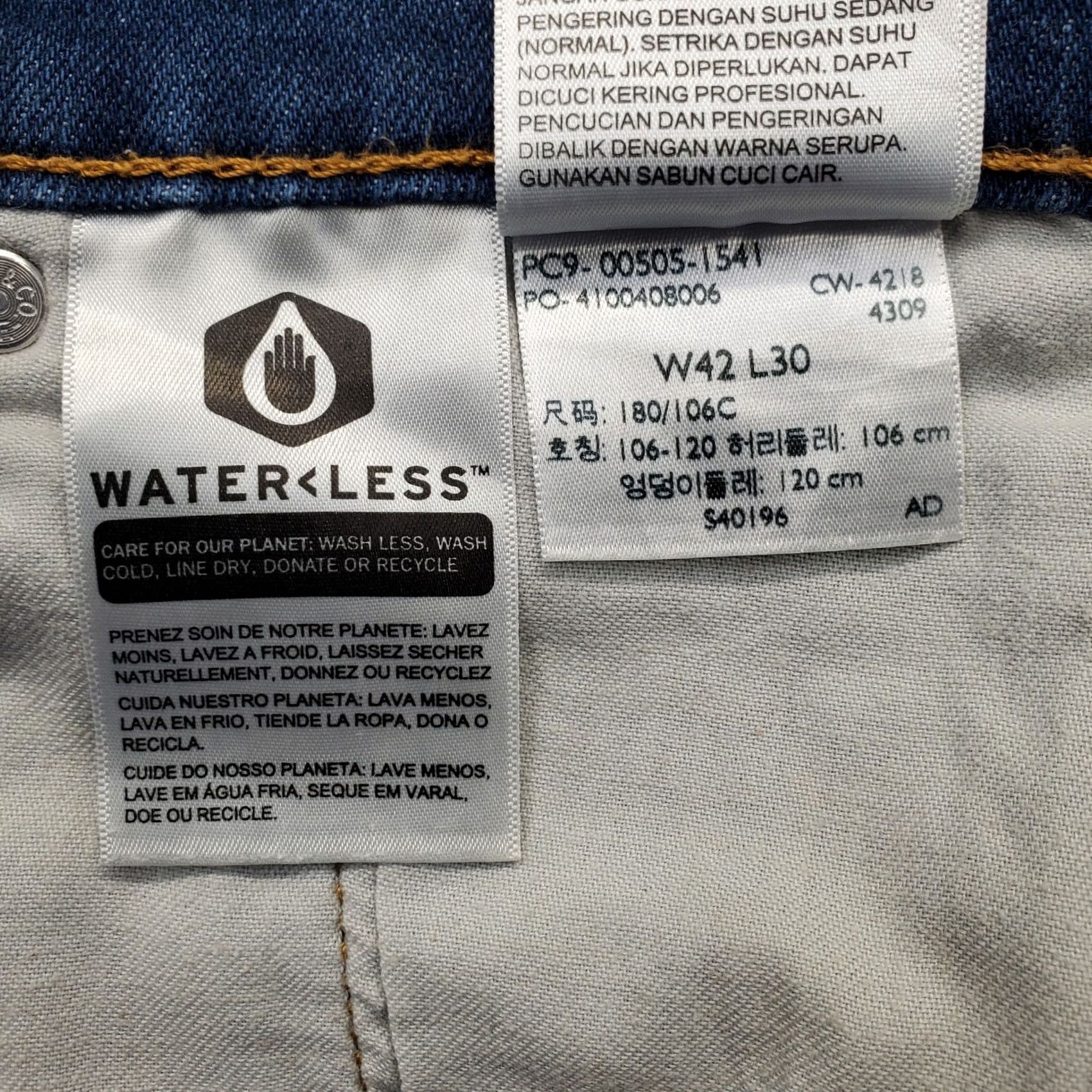 Levi's Levi Strauss & Co. Whiskered Faded Jeans Mens Size 42x30 Blue Denim Straight Leg Size US 42 / EU 58 - 6 Thumbnail