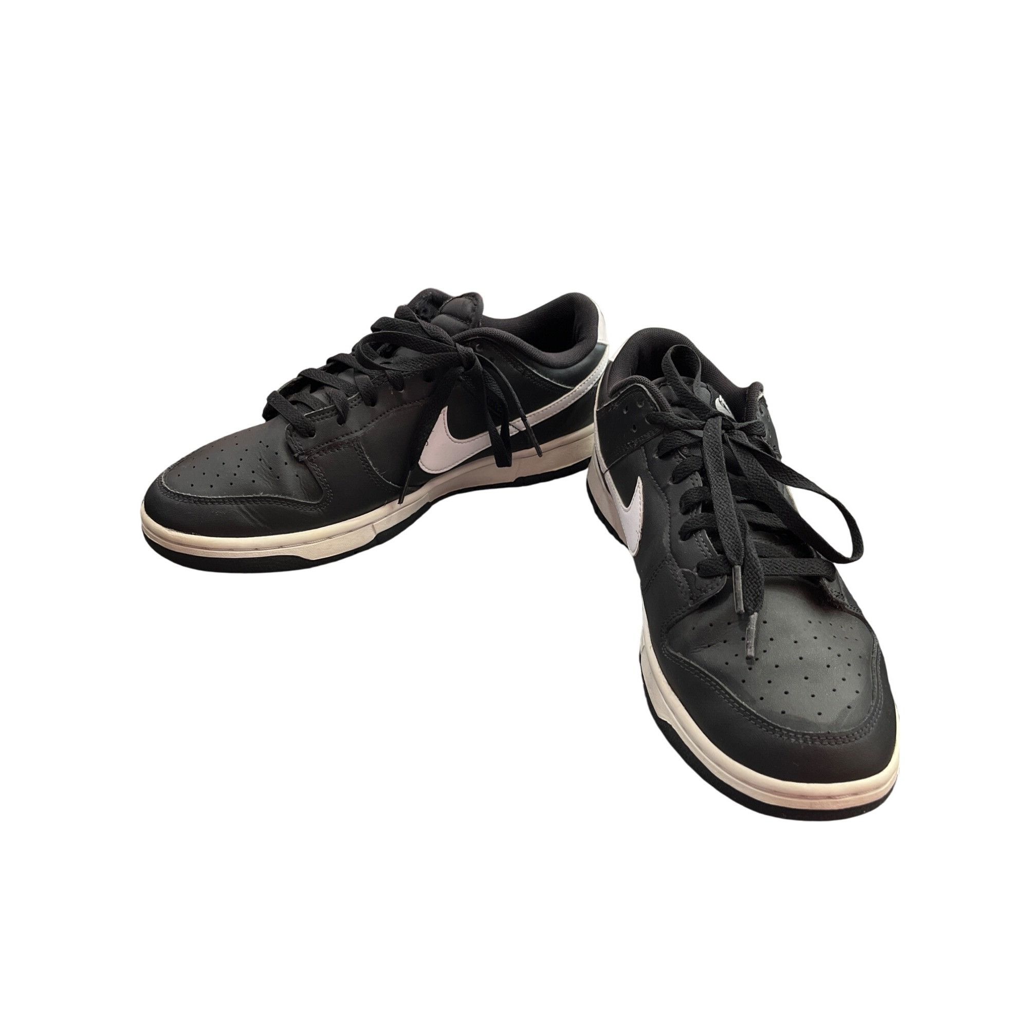 Nike Nike Mens Dunk Low Sneakers Black White Size 10 SKU 8954 Size US 10 / EU 43 - 2 Thumbnail