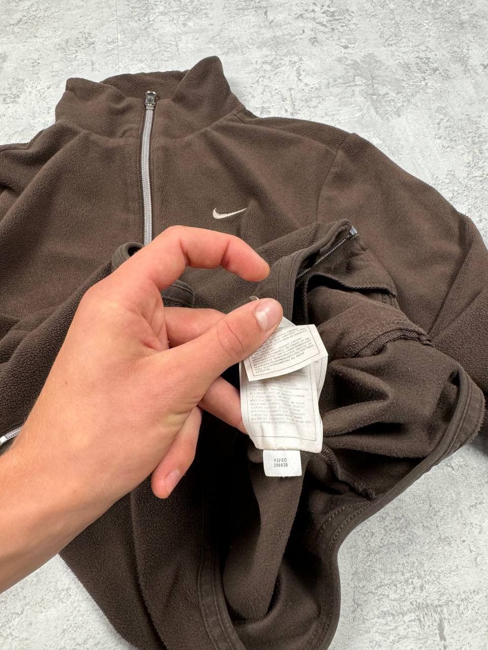 Nike Vintage Nike Brown Fleece Zip Size L / US 10 / IT 46 - 16 Thumbnail
