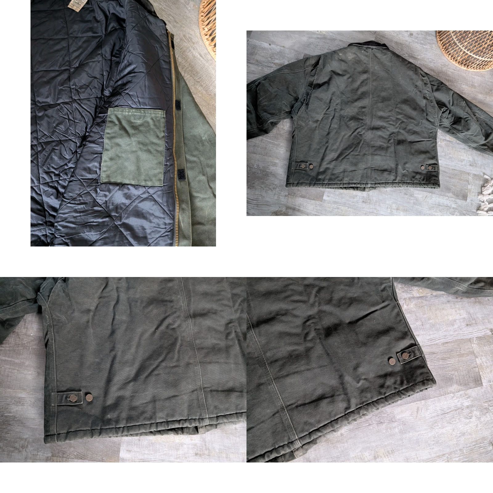 Carhartt VINTAGE Carhartt Jacket 3XLT Mens MOS Green Corduroy Collar Quilted Full Zip Lined Pockets Workwear 90s USA Detroit Arct ic Size US XXL / EU 58 / 5 - 10 Thumbnail