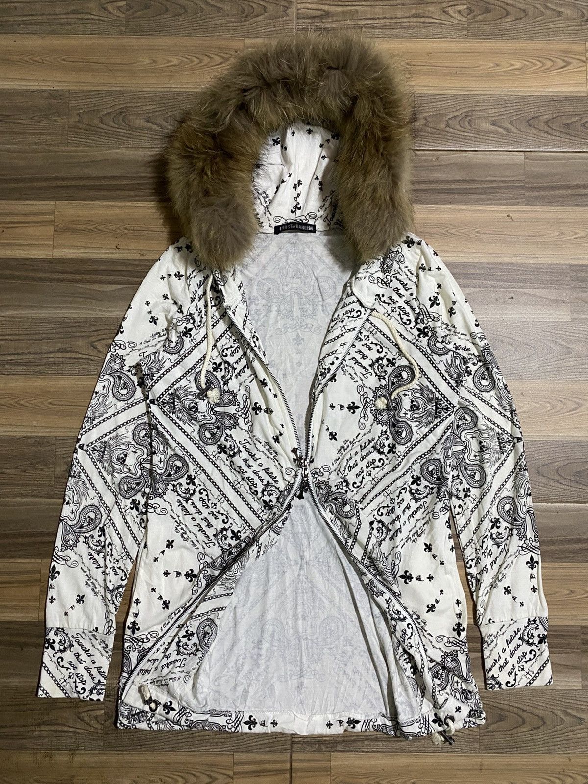 Japanese Brand JAPANESE BRAND GHOST OF HARLEM PAISLAY SKULL FUR HOODIES Size US M / EU 48-50 / 2 - 6 Thumbnail
